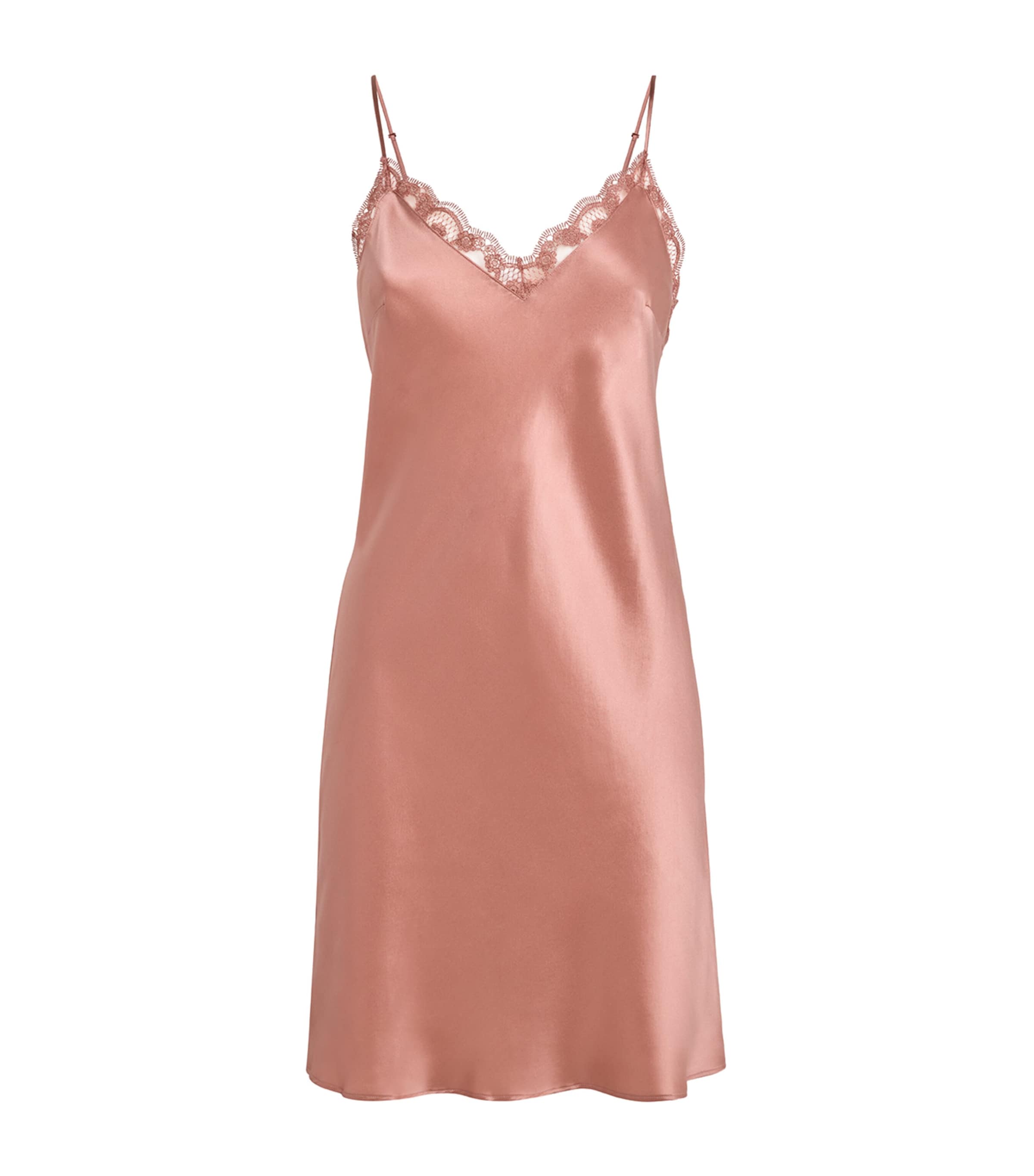 Simone Perele Womens Silk Love Me Nightdress Smokey Pink Image 1