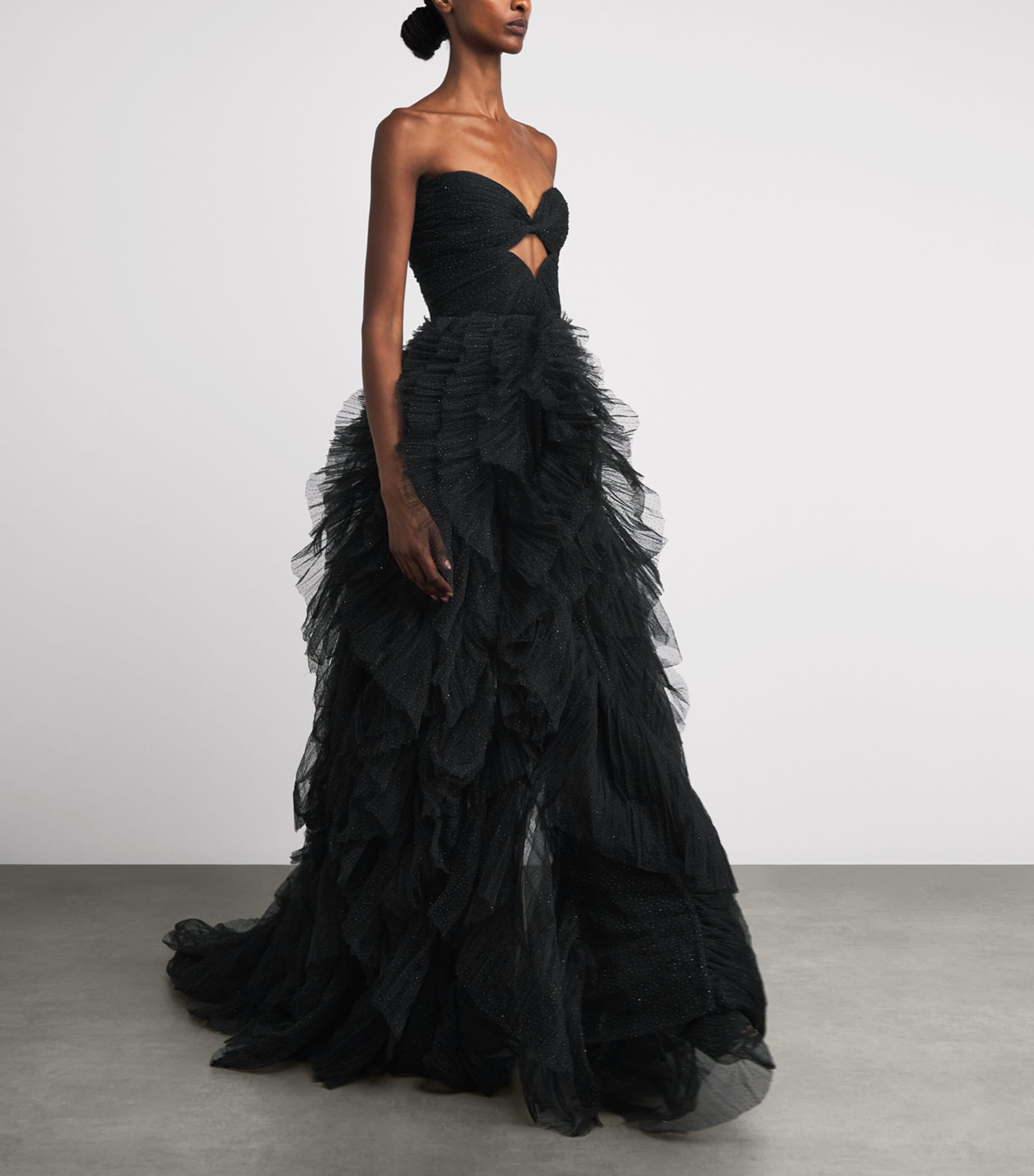 Maria Lucia Hohan Womens Tulle Coleen Gown Black Image 2
