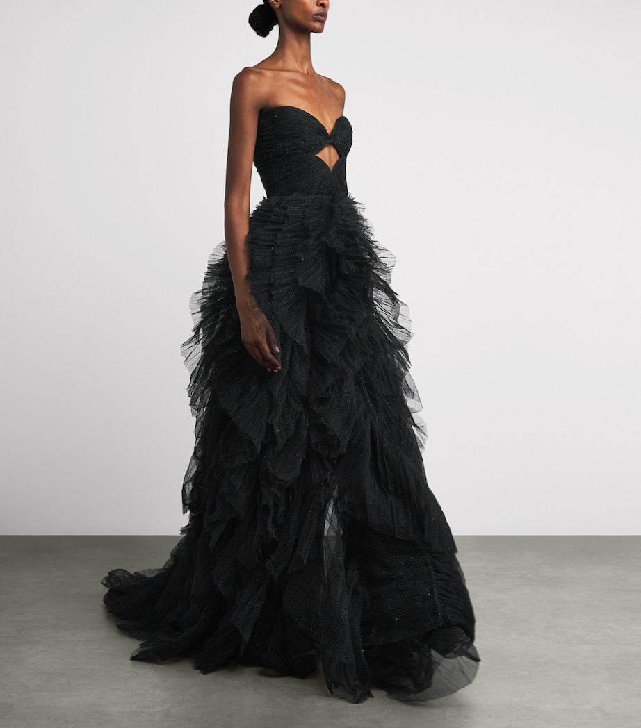 Maria Lucia Hohan Womens Tulle Coleen Gown Black Image 2