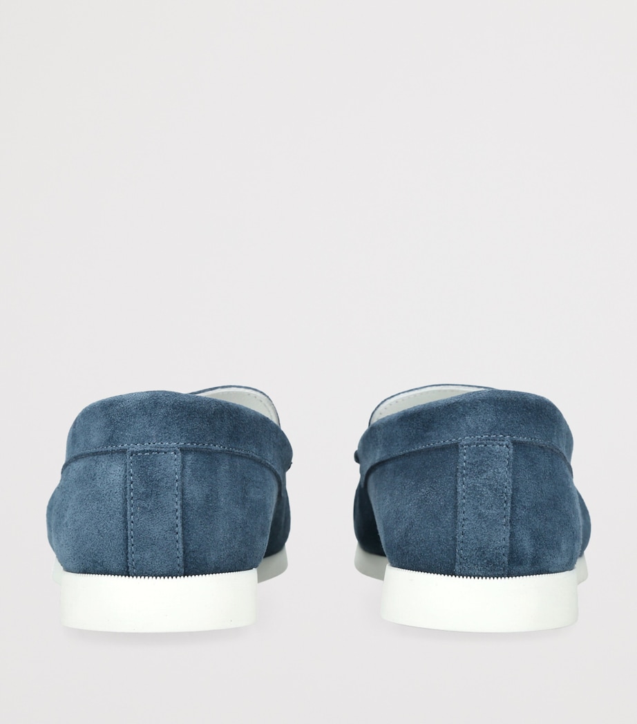 Suede Driving Shoes BLUE Image 2