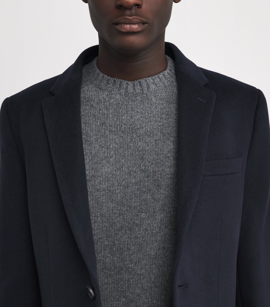 Wool Removable-Bib Coat NAVY A Image 6