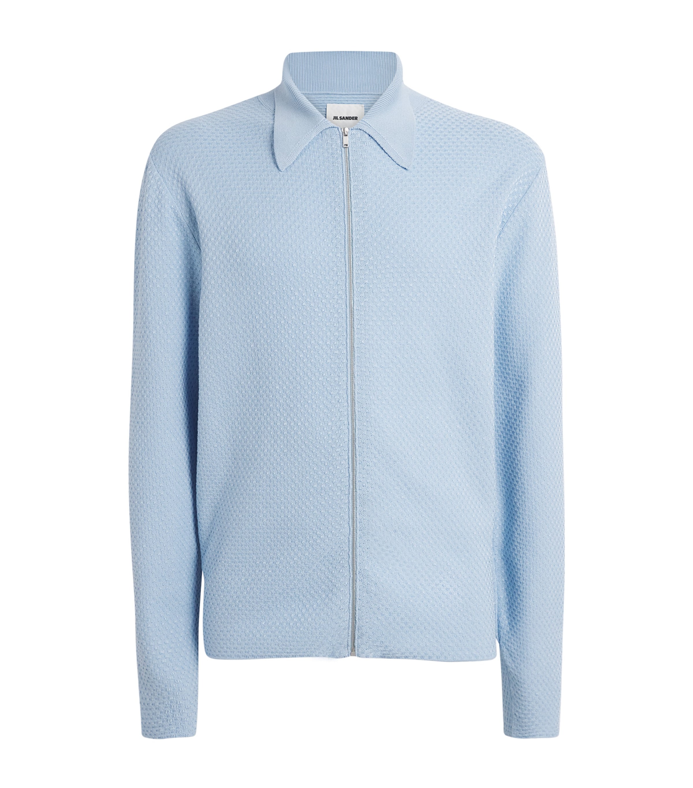 Cotton Zip-Up Sweatshirt 456 BLUE HAZE Image 1