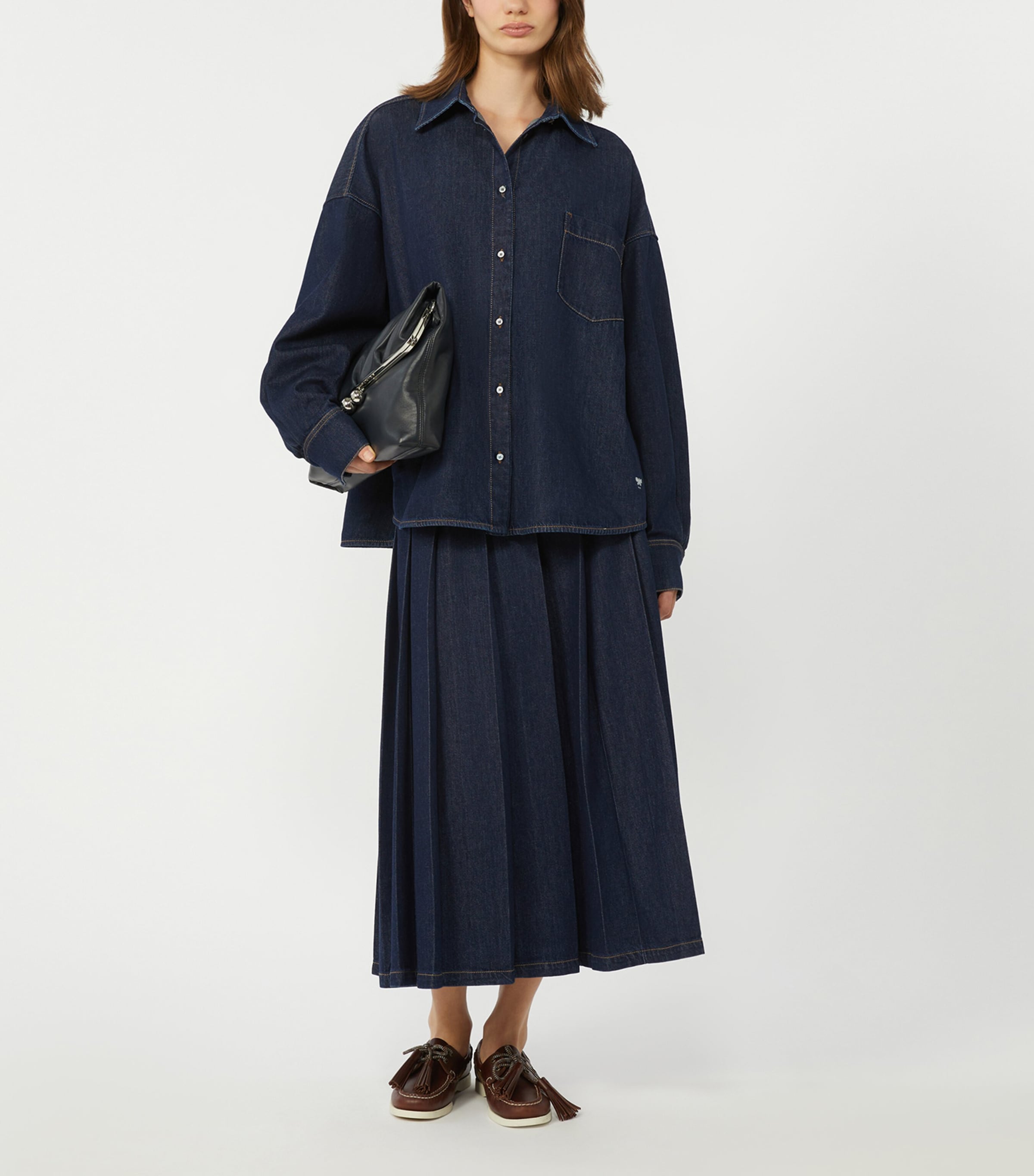 Weekend Max Mara Womens Relaxed Denim Shirt Navy Image 4