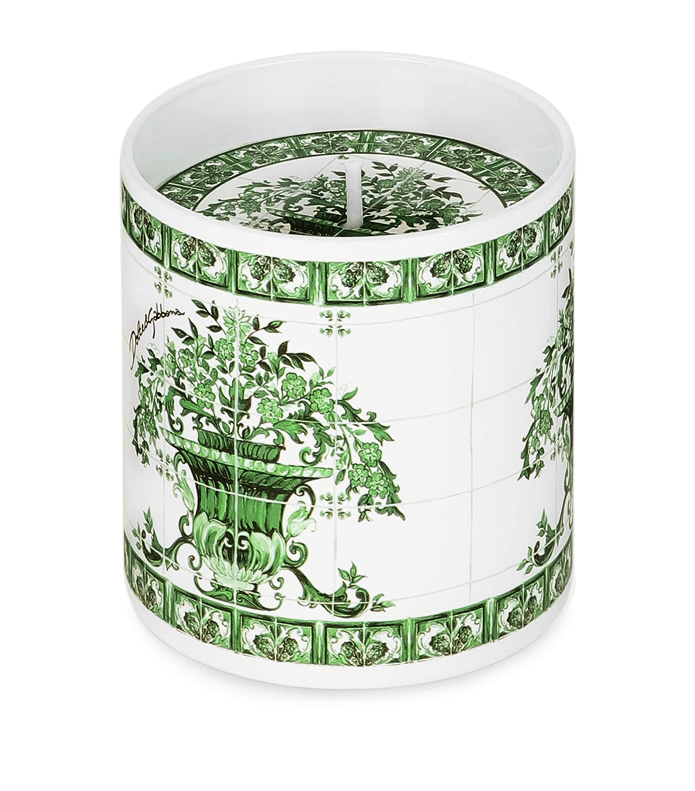 Dolce&Gabbana Casa Majolica Verde Sicilian Neroli & Lemon Scented Candle (380g) Image 3