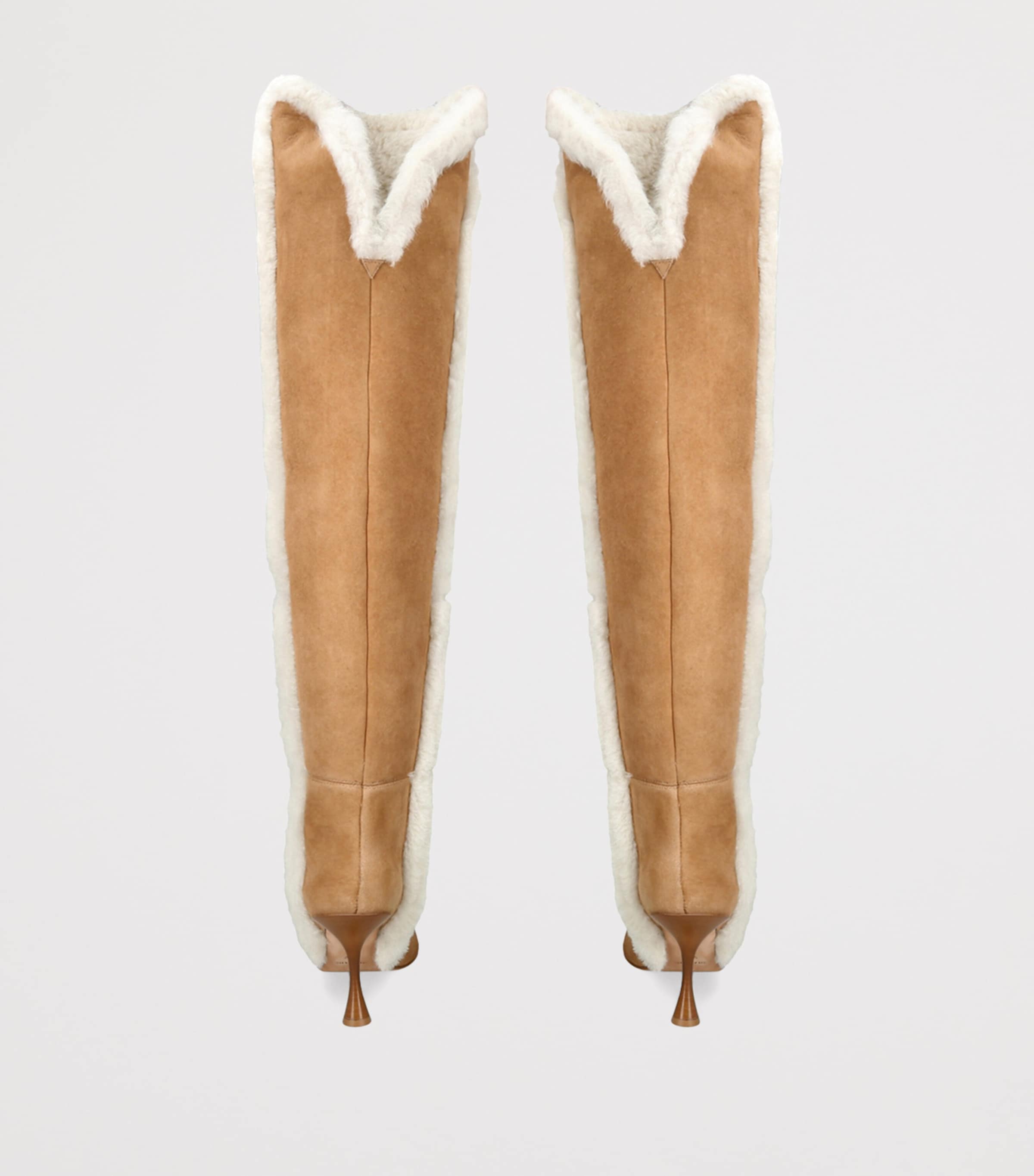 BETZÁBE Suede Bree Over-The-Knee Boots 80 Taupe Comb Image 3