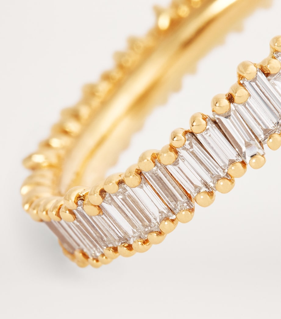 Mini Yellow Gold and Diamond Classic Eternity Ring 18K YG/WD Image 6