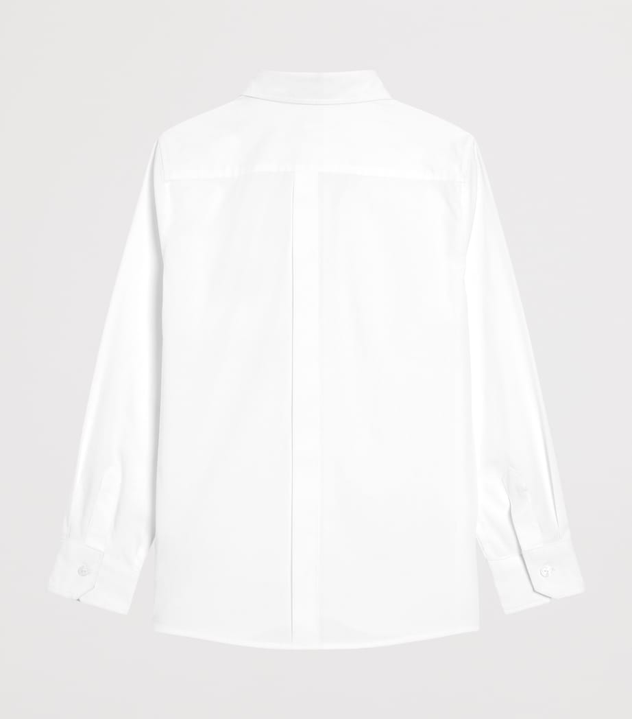Dolce&Gabbana Kids Cotton-Blend Logo Plaque Shirt (2-6 Years) Optical White Image 2