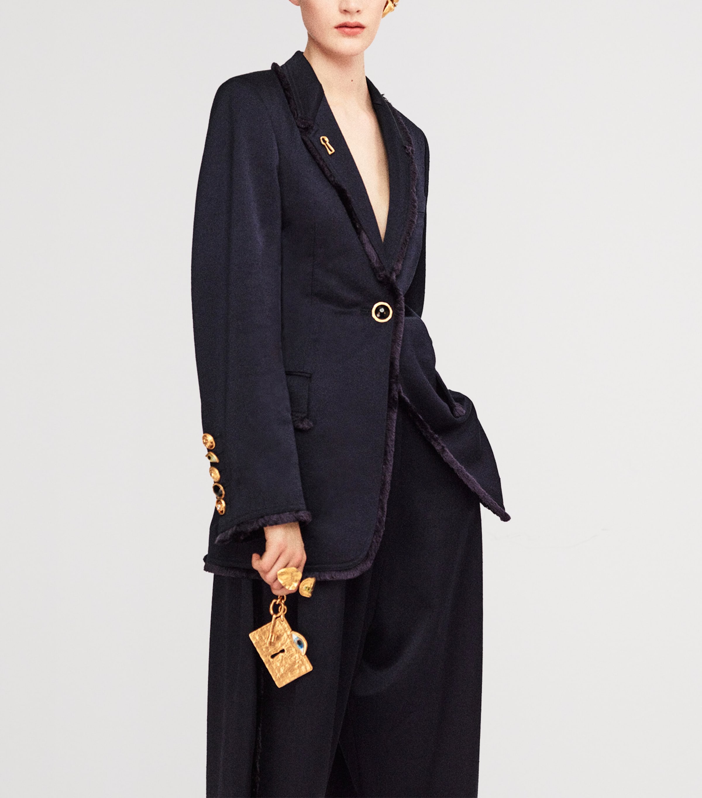 Padlock Eye Keychain 001 GOLD Image 3