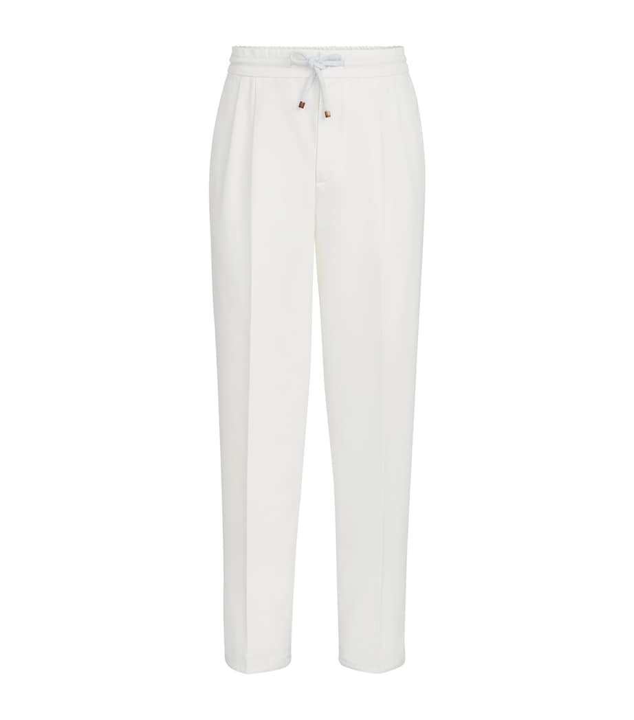 Brunello Cucinelli Mens Cotton Gabardine Drawstring Trousers Image 1