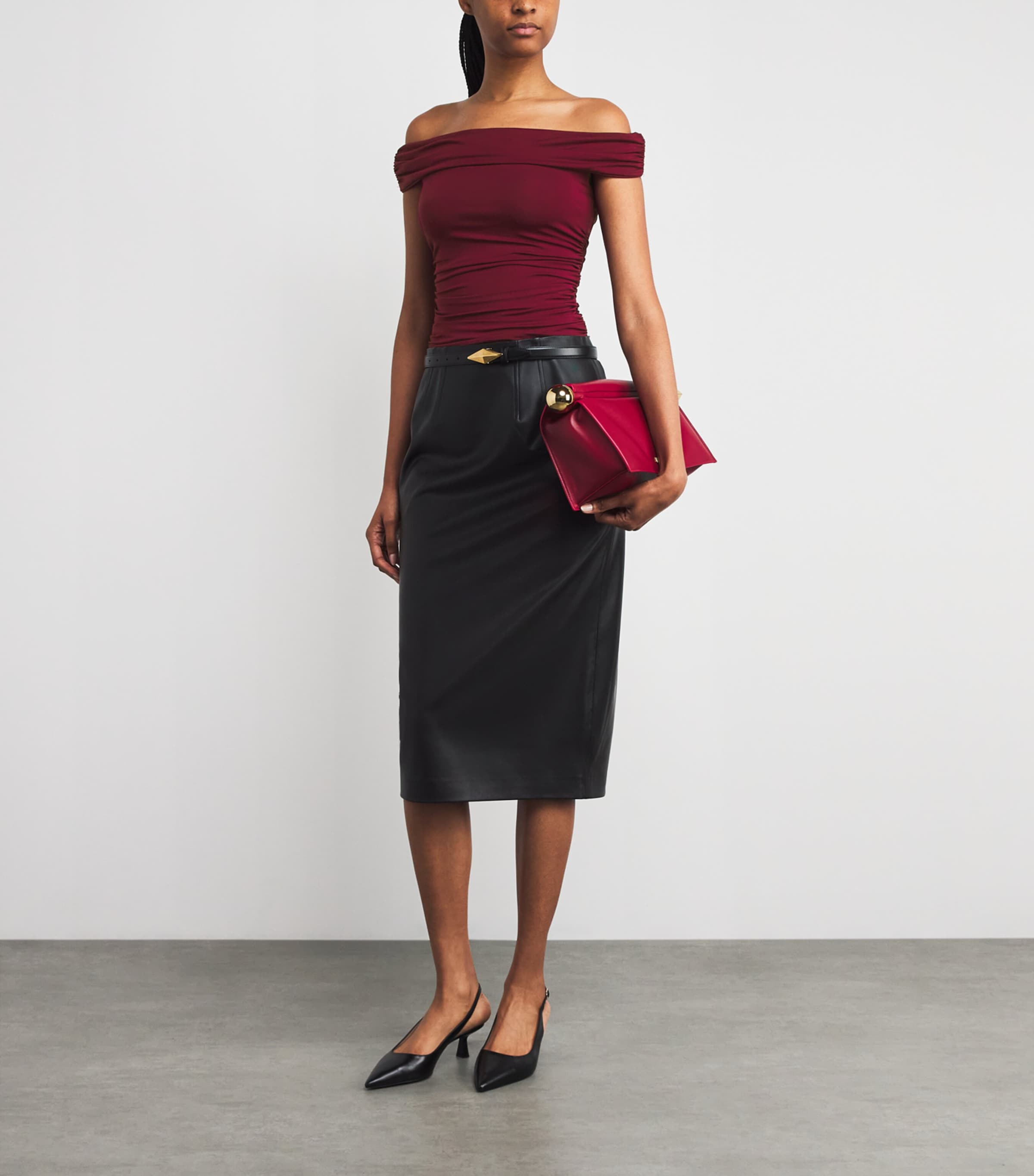 Buttercup Thong Bodysuit BURGUNDY Image 2