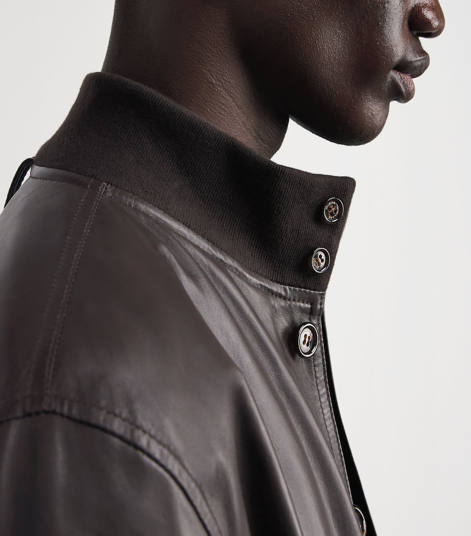 Valstar Mens Leather Valstarino Bomber Jacket Image 6