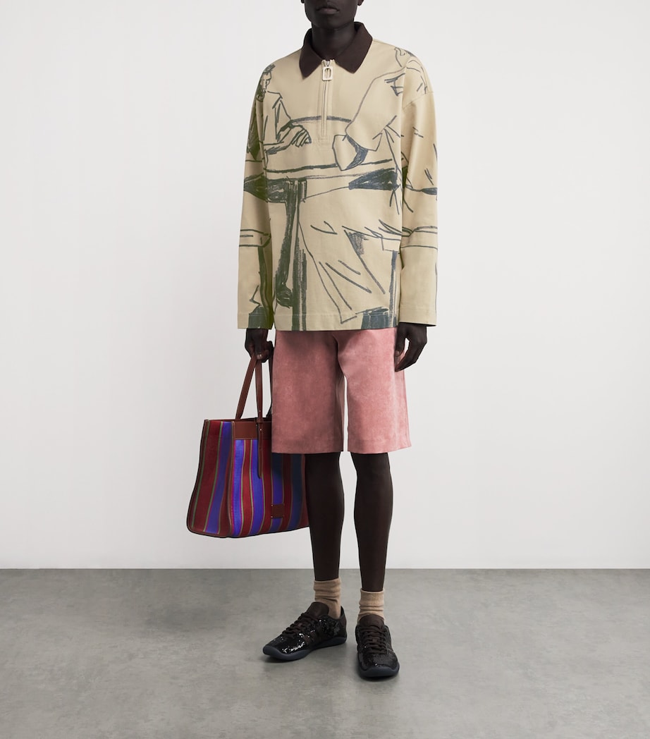 Cotton Printed Polo Shirt NOUGAT Image 2