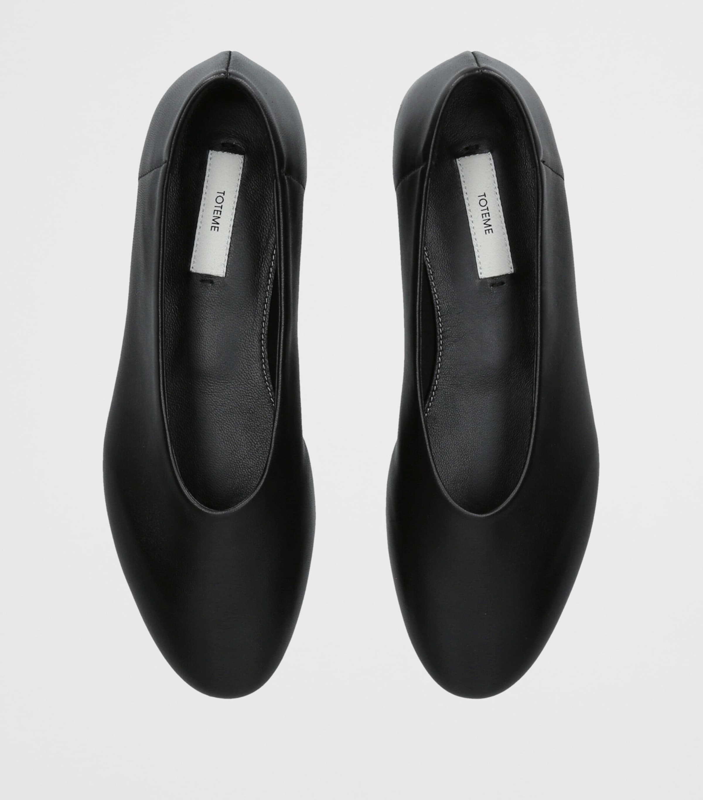 Toteme Leather Slip Ballet Flats Black Image 3