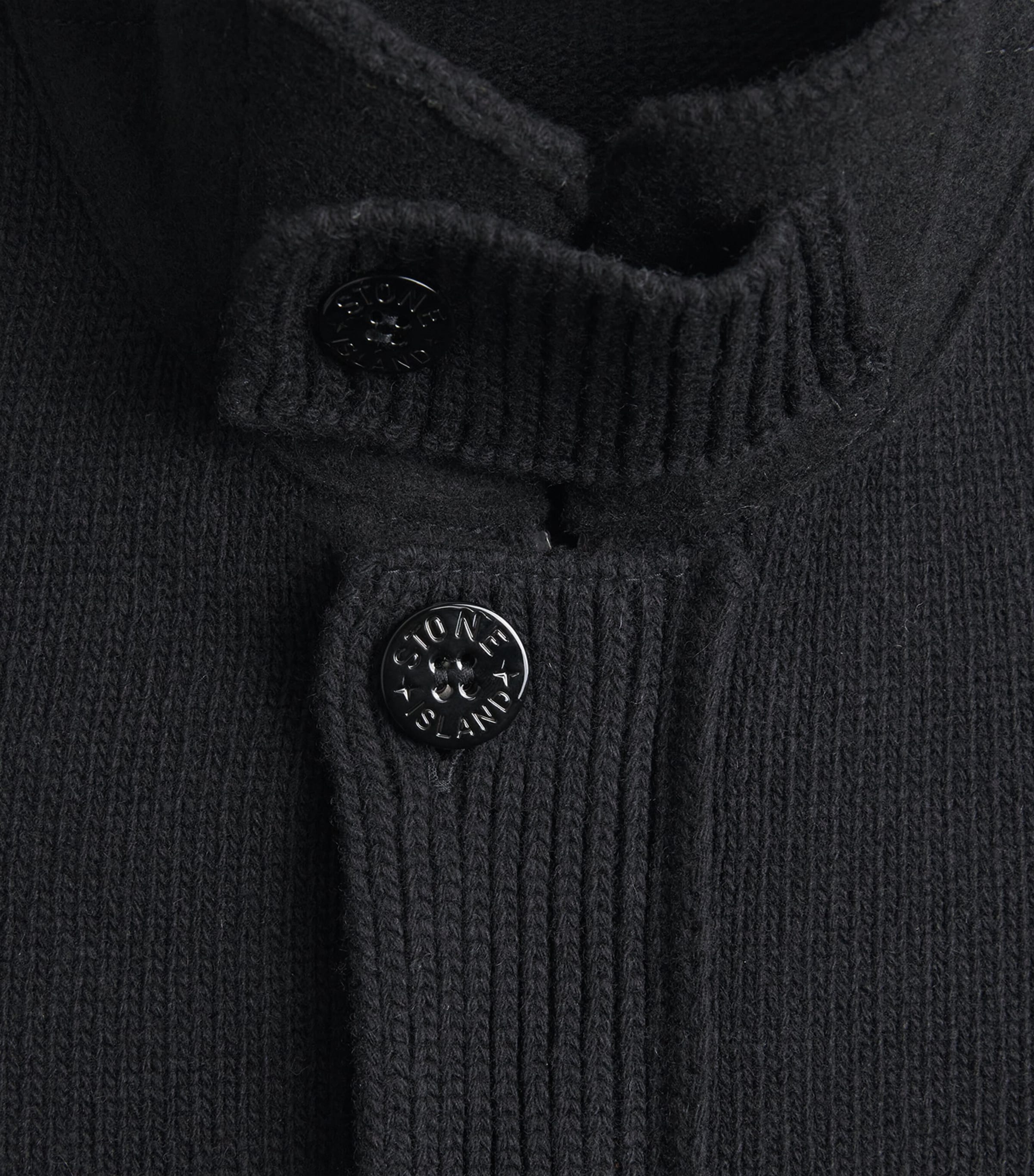Stone Island Mens Lambswool Stand-Collar Cardigan Image 6