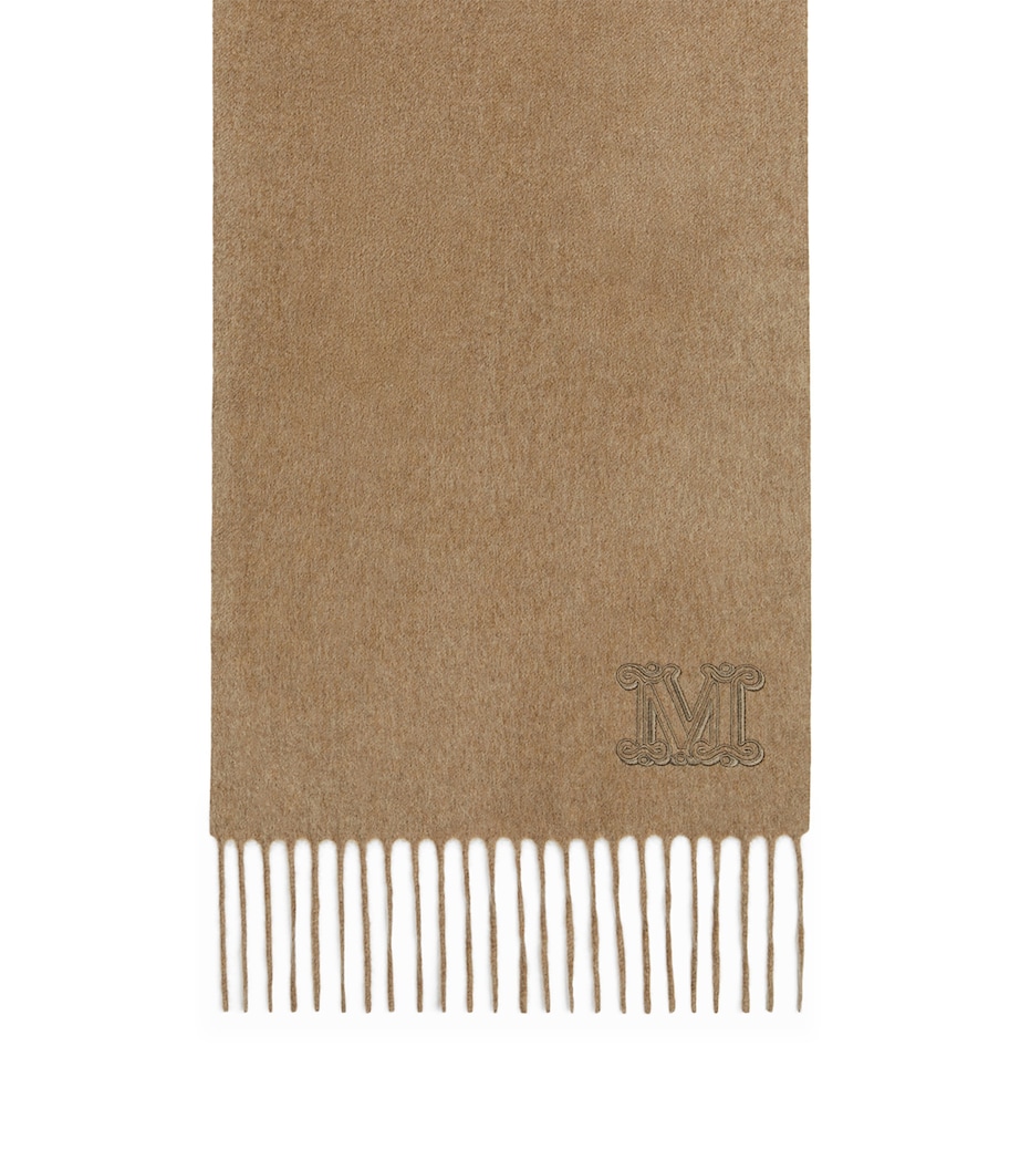 Max Mara Cashmere Monogram Scarf Beige Image 1