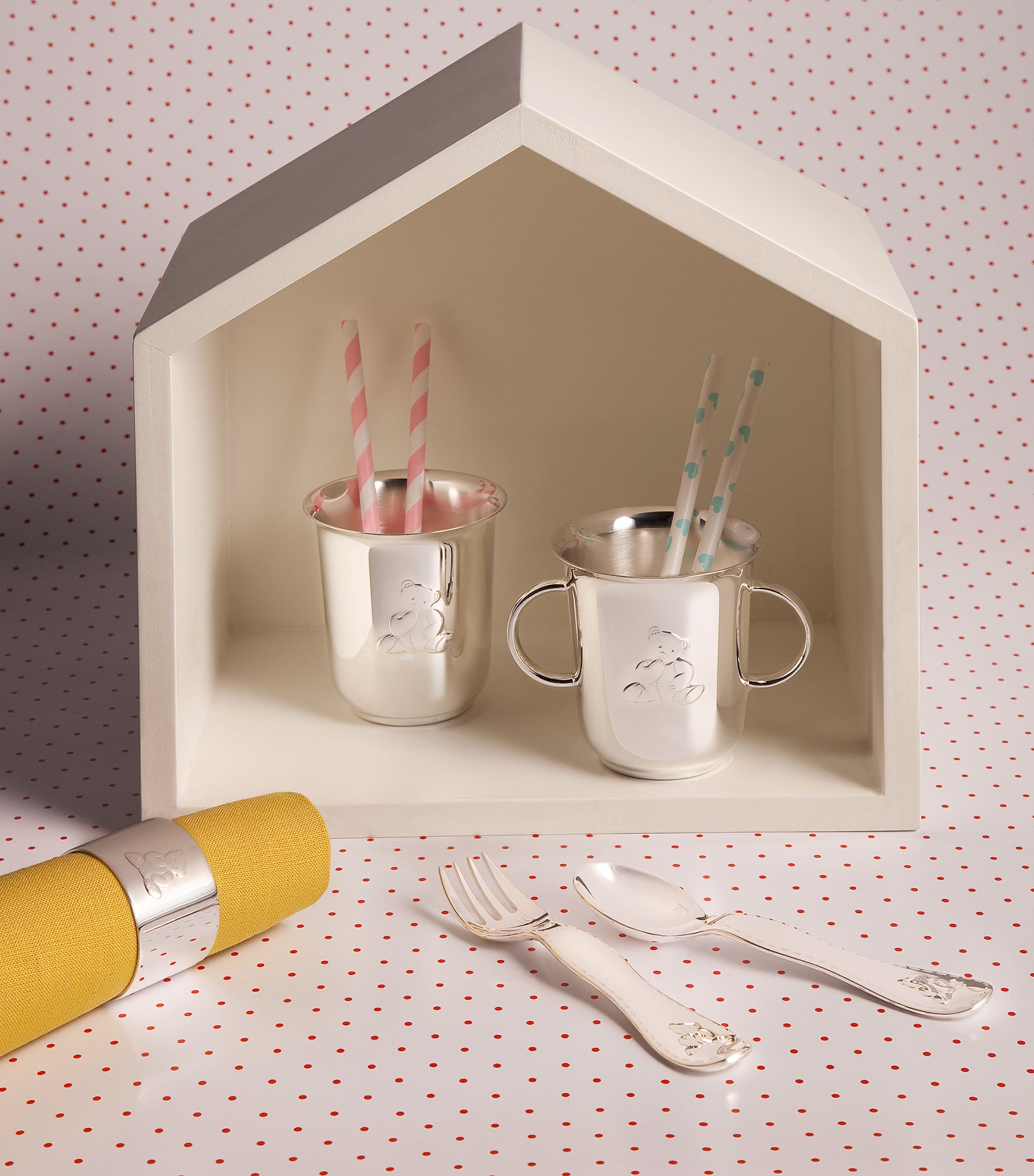 Silver-Plated Charlie Bear Baby Cup SILVER Image 4