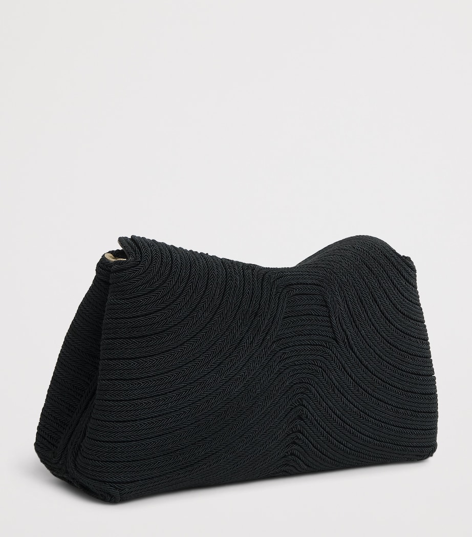 Toteme Mini Woven Clutch Bag Black Image 3