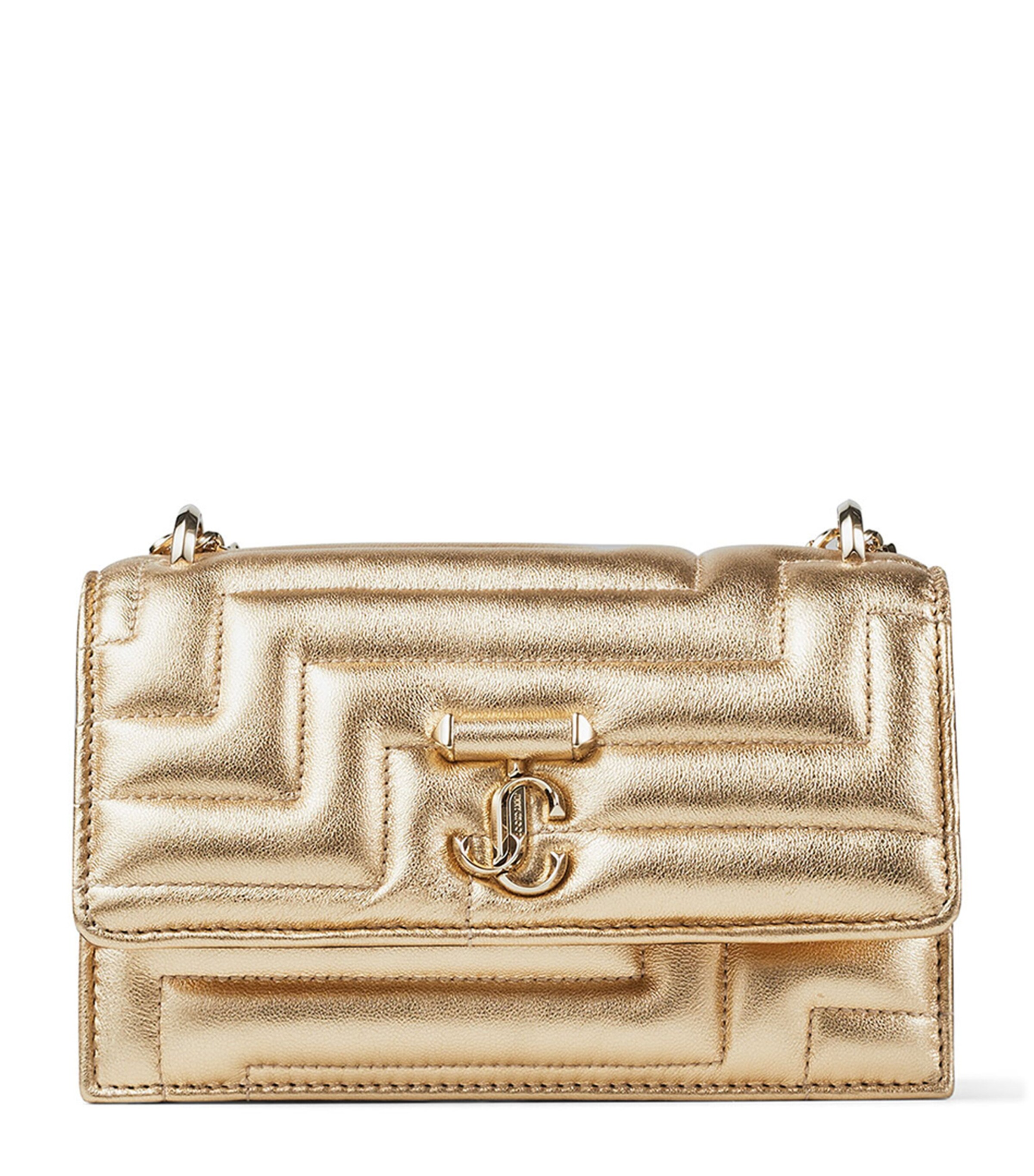 Jimmy Choo Mini Quilted Metallic Leather Bohemia Cross-Body
