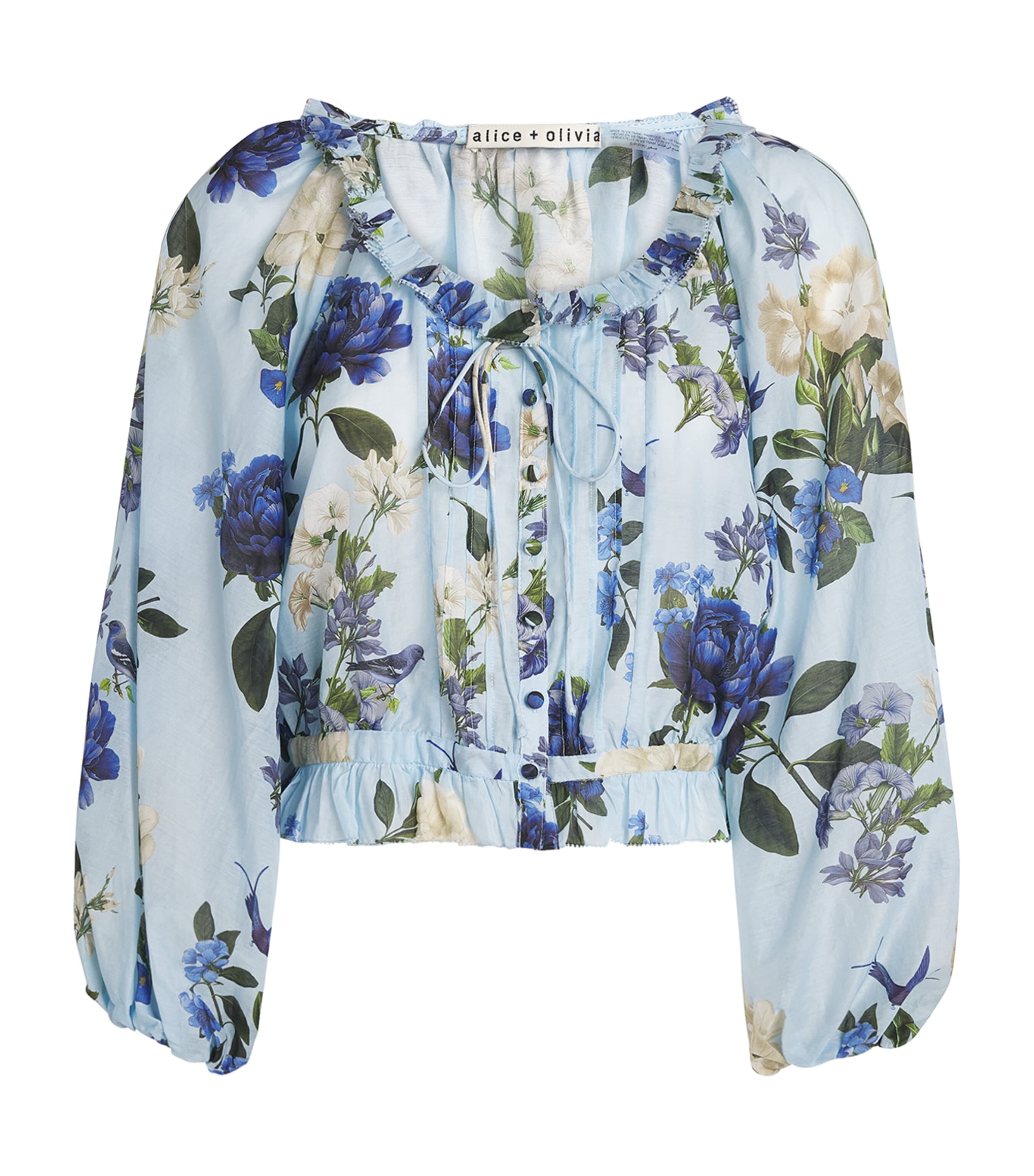 Alice+Olivia Womens Cotton-Silk McLaine Blouse Fly Away Image 1
