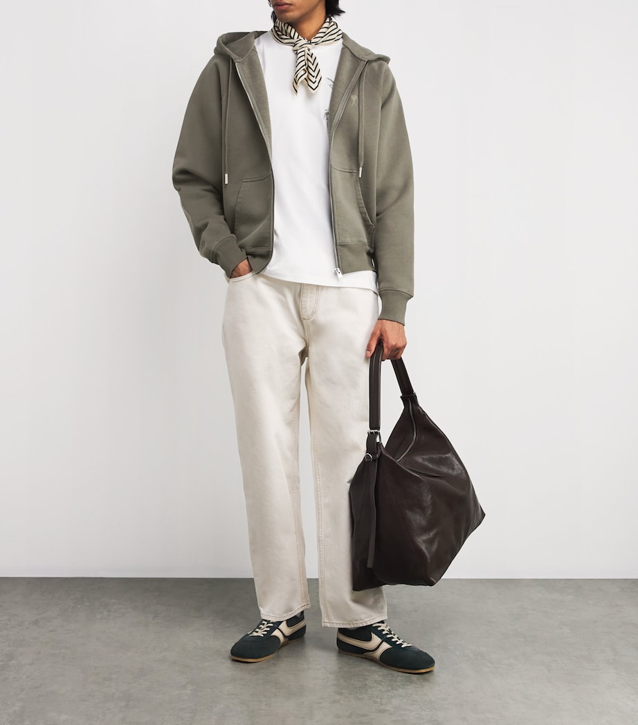 Organic Cotton Ami de Coeur Zip-Up Hoodie GRIS FUME/0953 Image 2