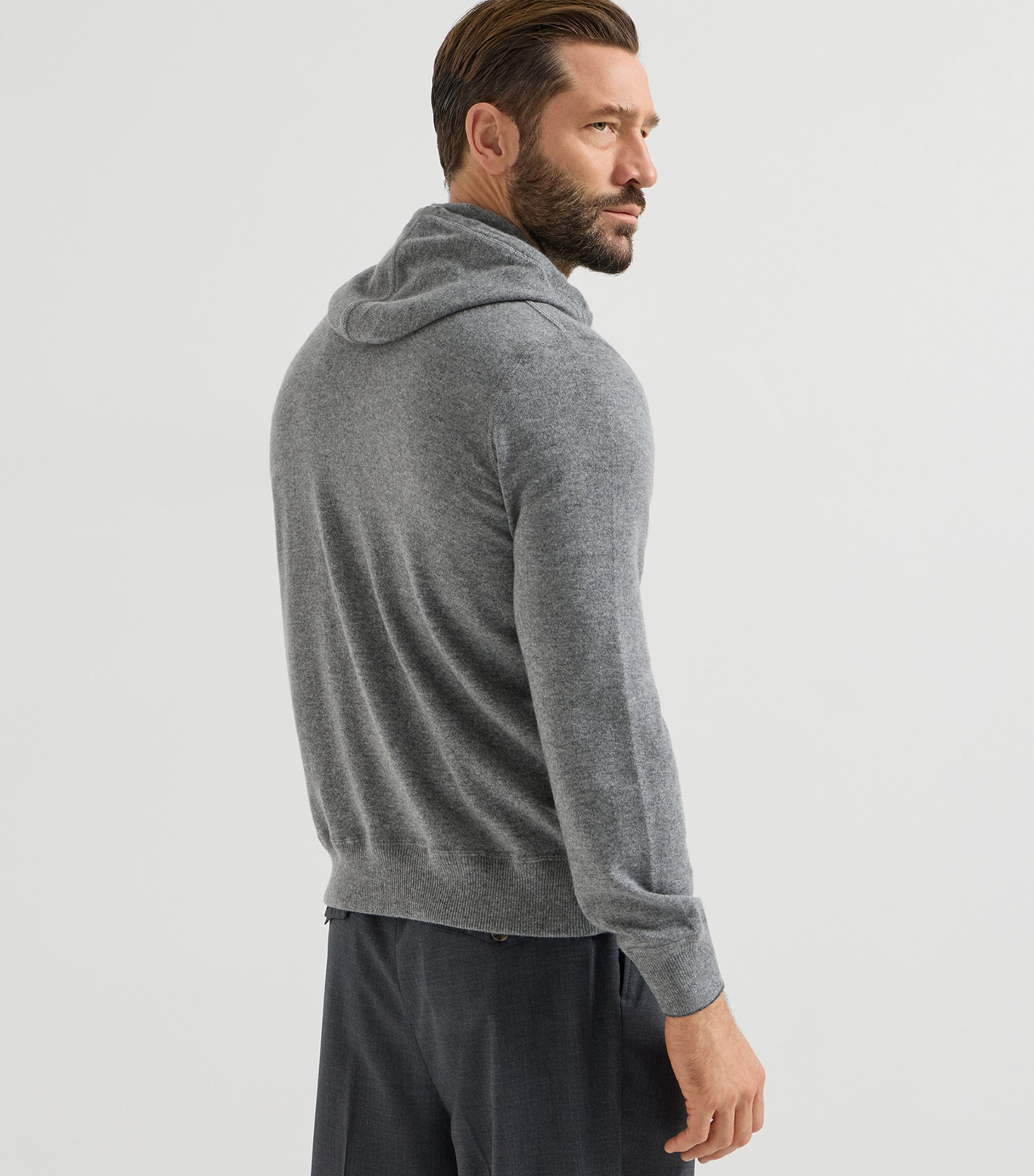 Brunello Cucinelli Mens Cashmere Zip-Up Hoodie Image 5