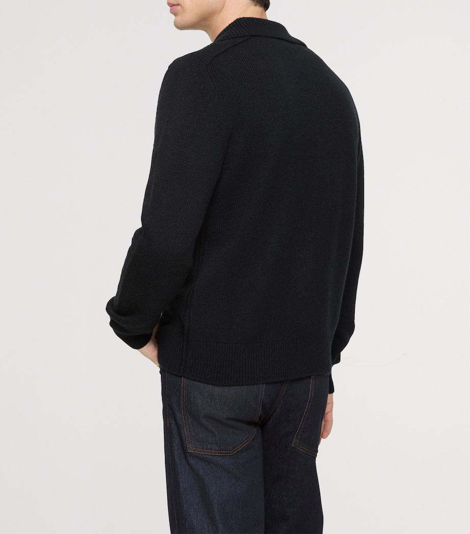 Cashmere EKD-Embroidered Cardigan BLACK Image 3