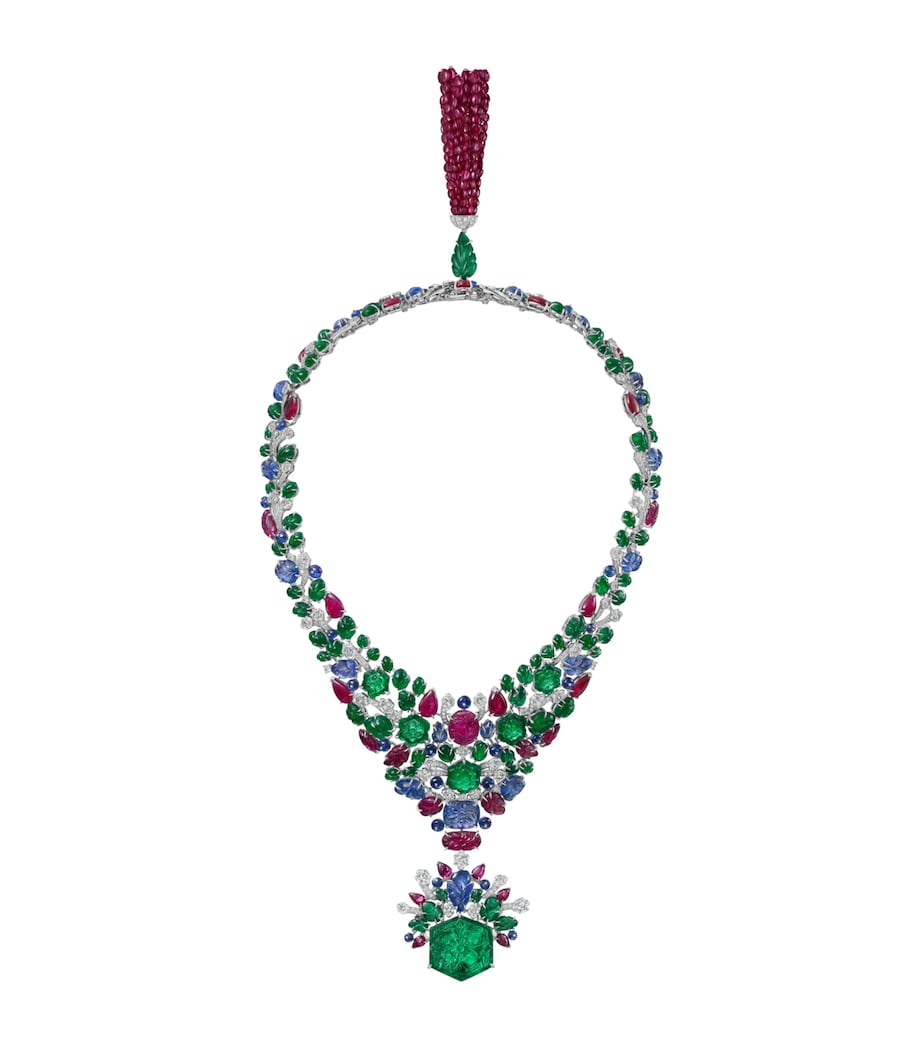 Cartier Platinum, Diamond and Emerald Tutti Kanya Necklace Platinum Image 1