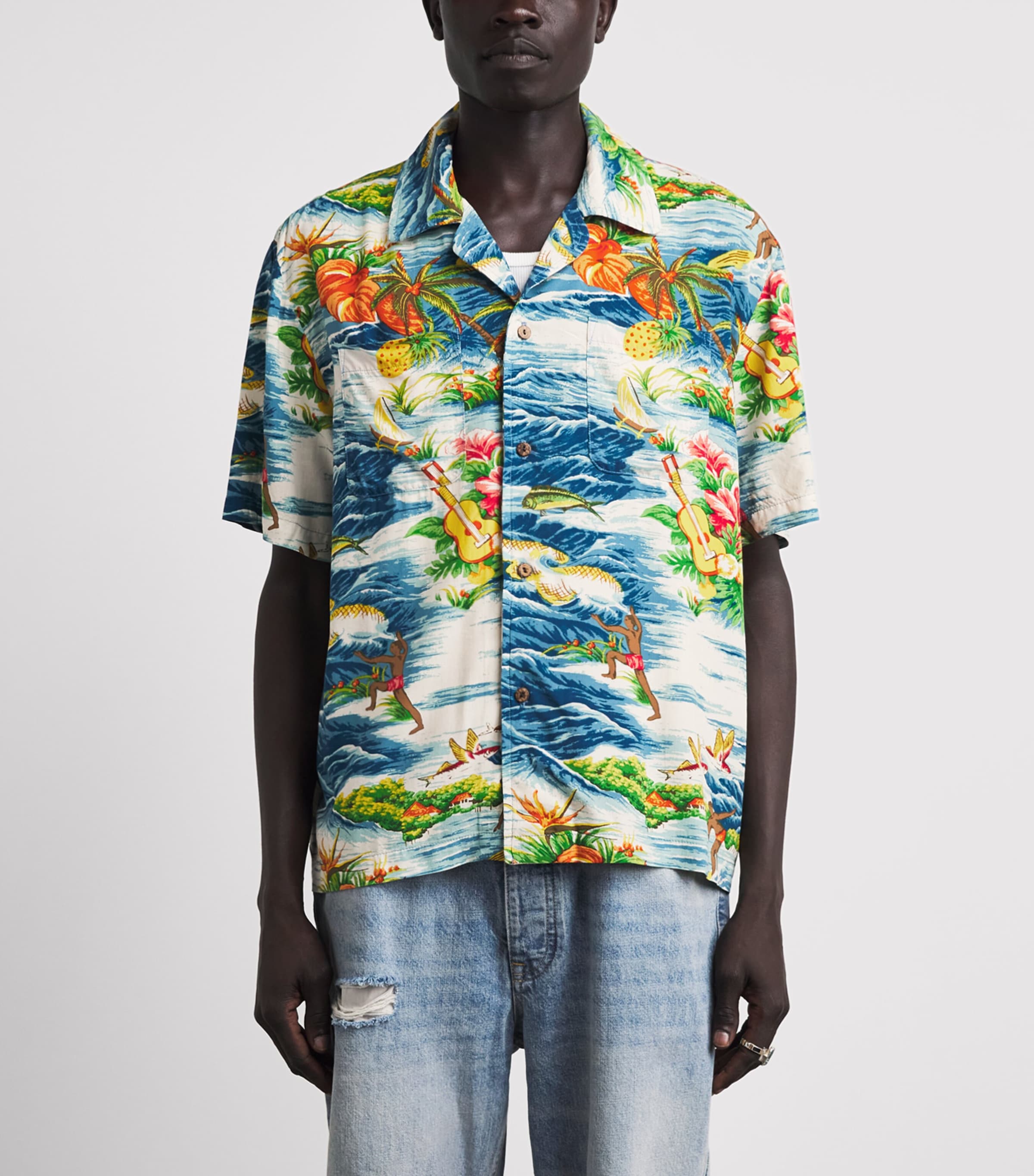 Cherry Los Angeles Mens Hawaiian Vacation Shirt Image 4