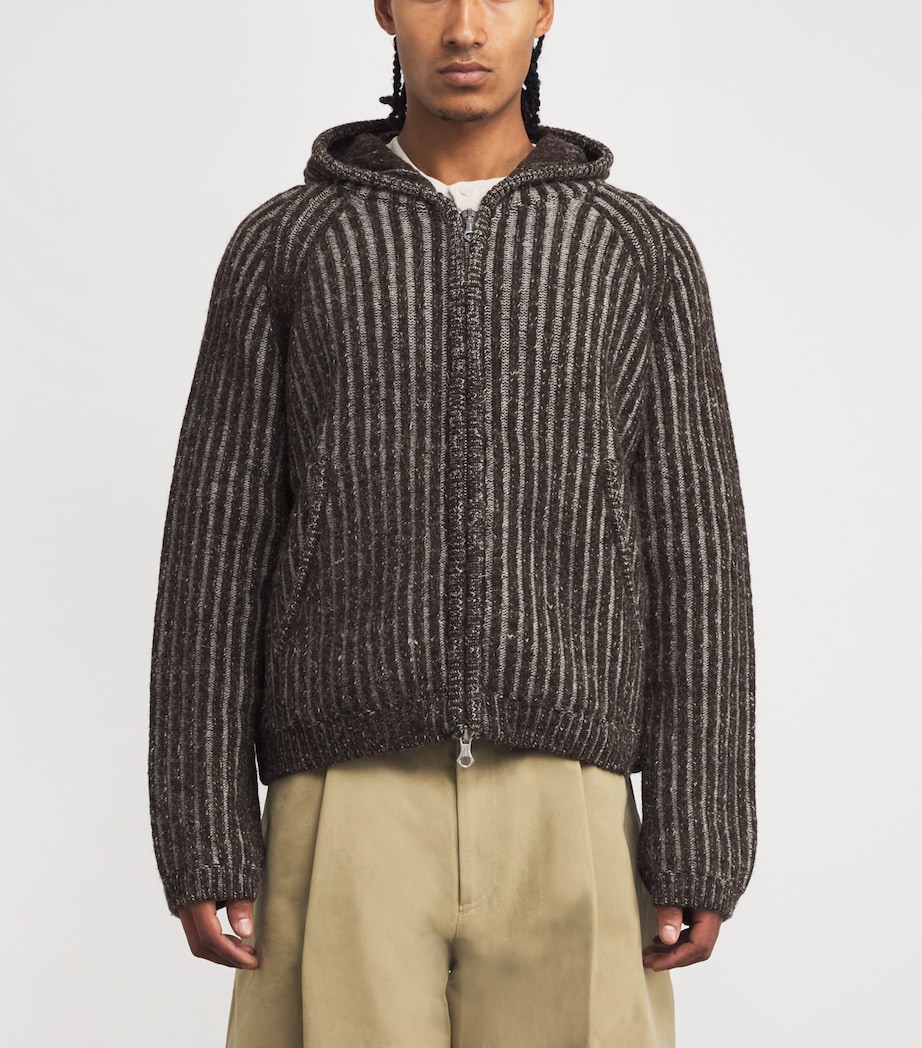 Wool Level Hood Hoodie VANISE BROWN Image 3