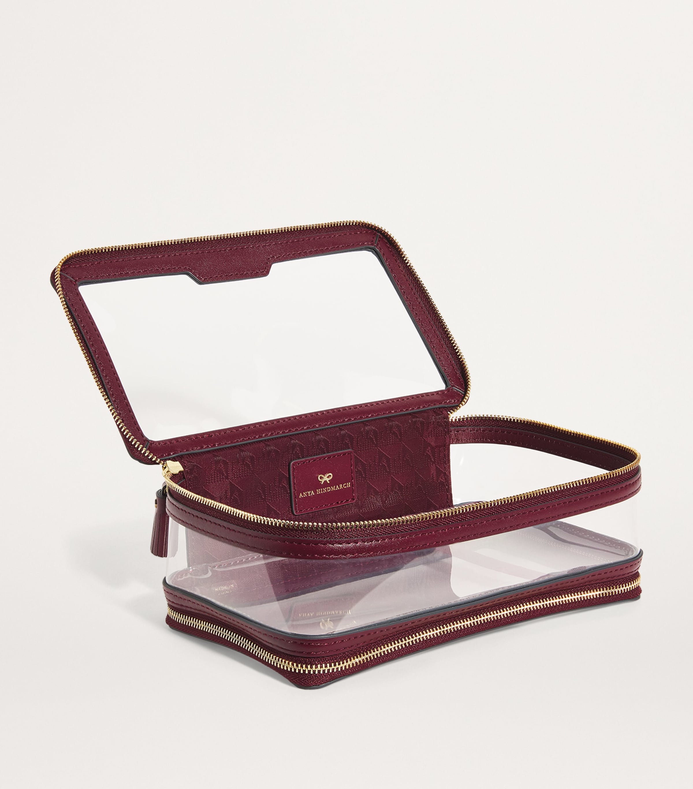 Anya Hindmarch Clear In-Flight Case Clear/medium Red Image 2