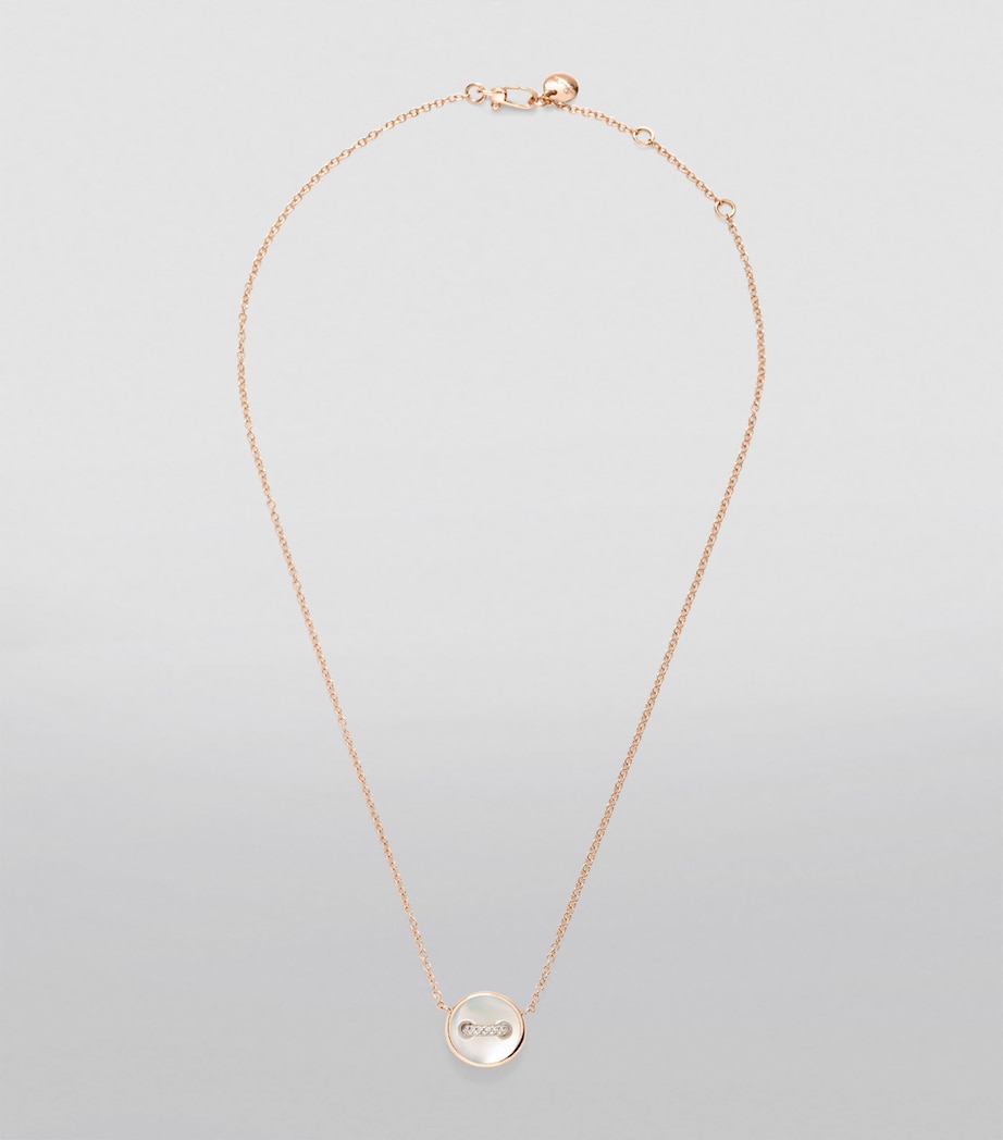 Rose Gold, Diamond and Mixed Stone Pom Pom Dot Necklace DB0MP Image 2