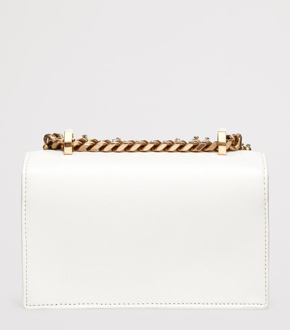 Leather Embellished Jewelled Satchel 7050 Image 3