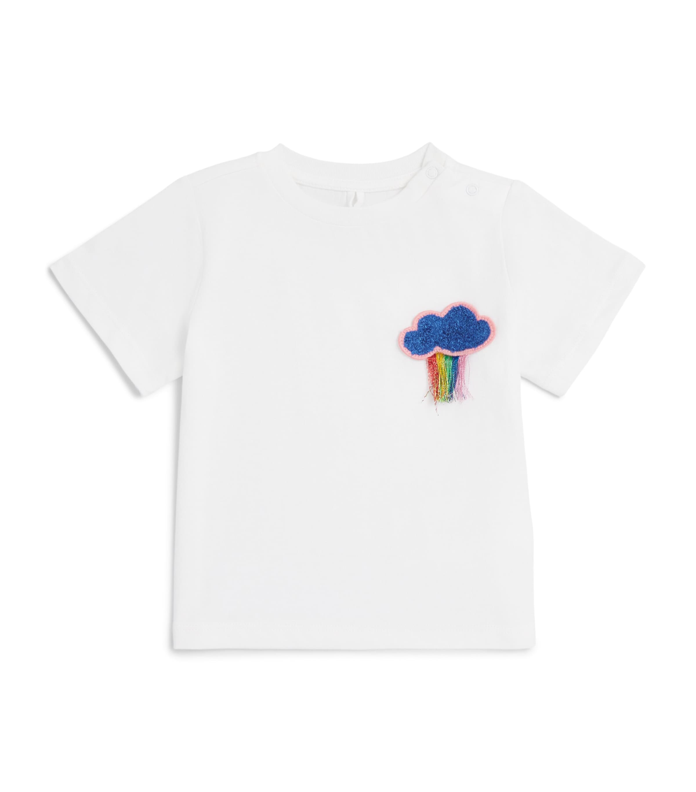 Stella McCartney Kids Cotton Cloud Appliqué T-Shirt (6-36 Months) Ivory Image 1