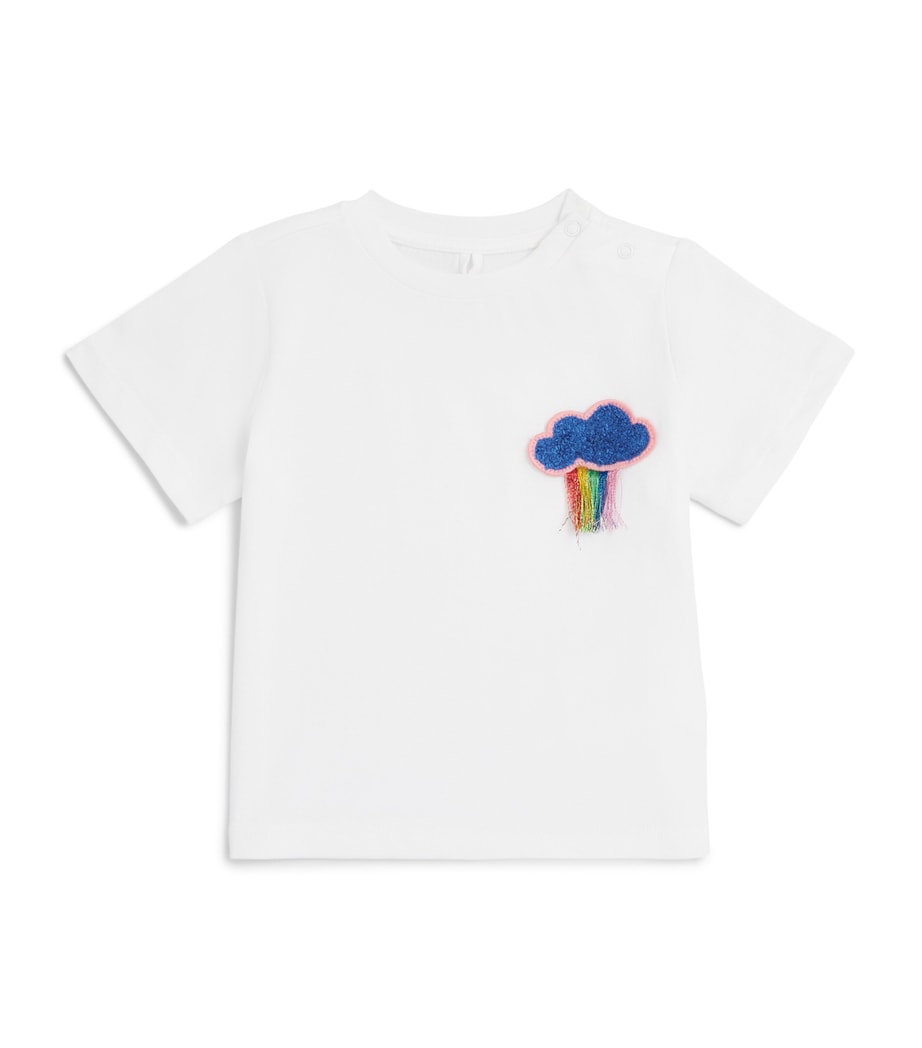 Stella McCartney Kids Cotton Cloud Appliqué T-Shirt (6-36 Months) Ivory Image 1