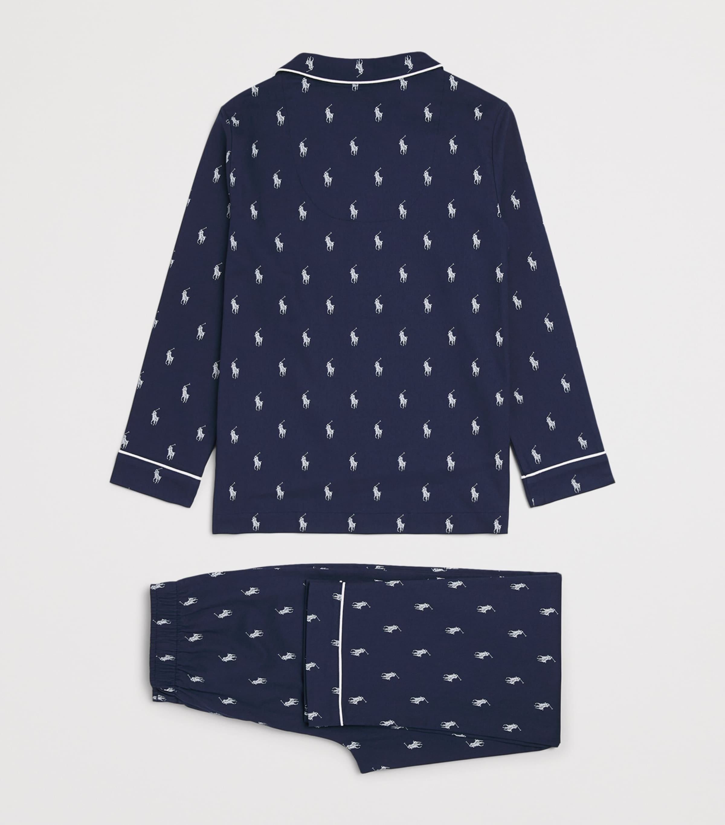 Ralph Lauren Kids Polo Pony Pyjama Set (8-14 Years) Bcvnewport Navy Image 2