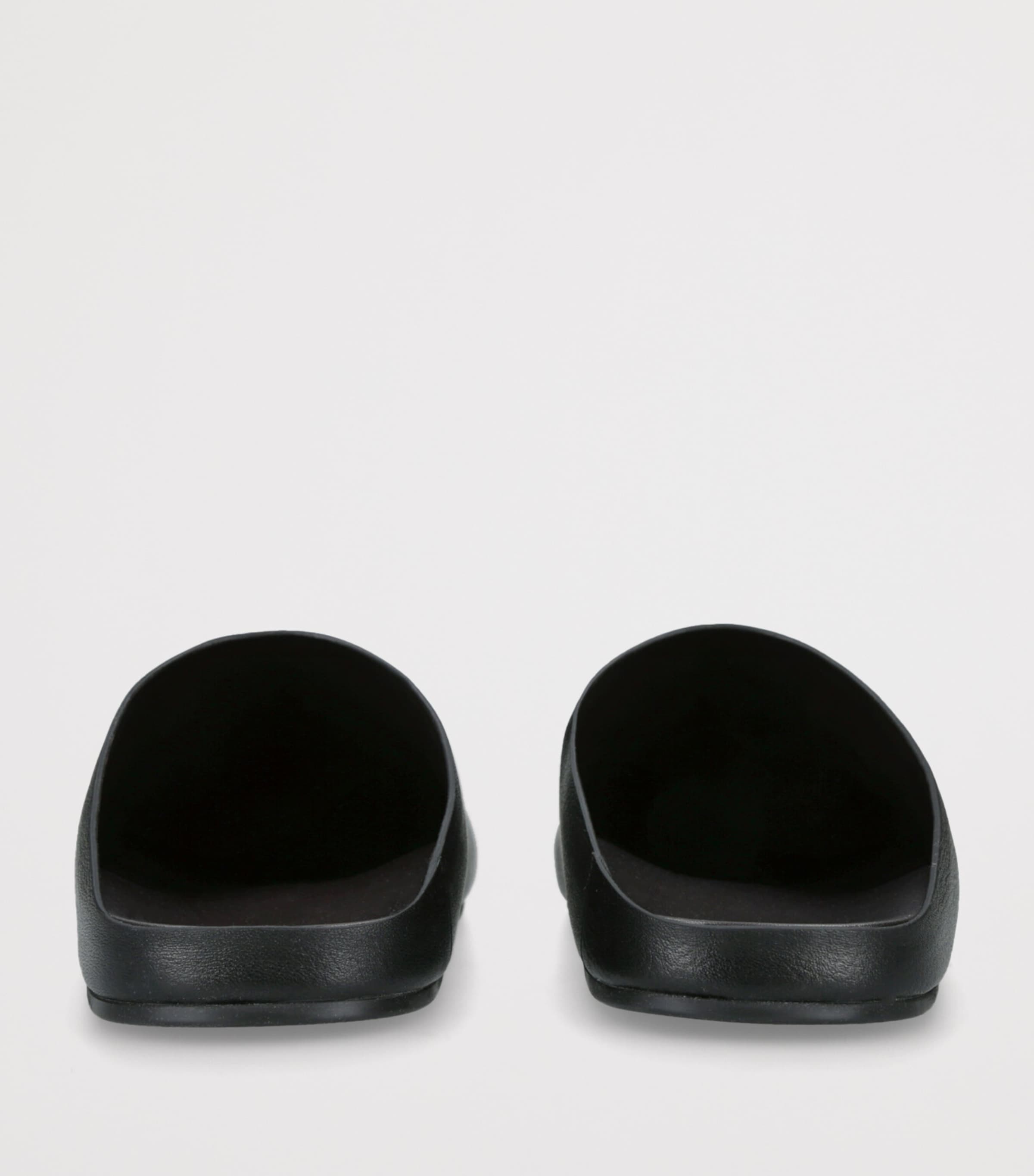 Hudson Leather Slides BLACK Image 2