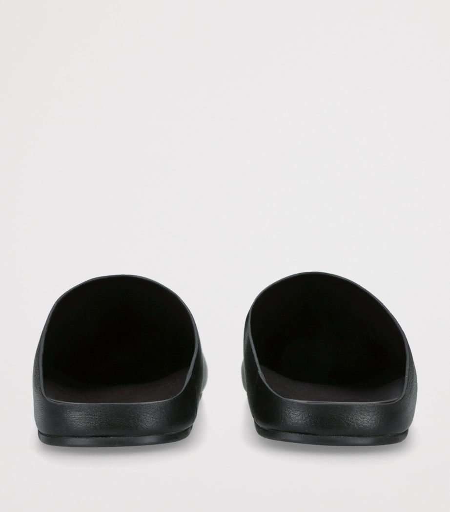 Hudson Leather Slides BLACK Image 2