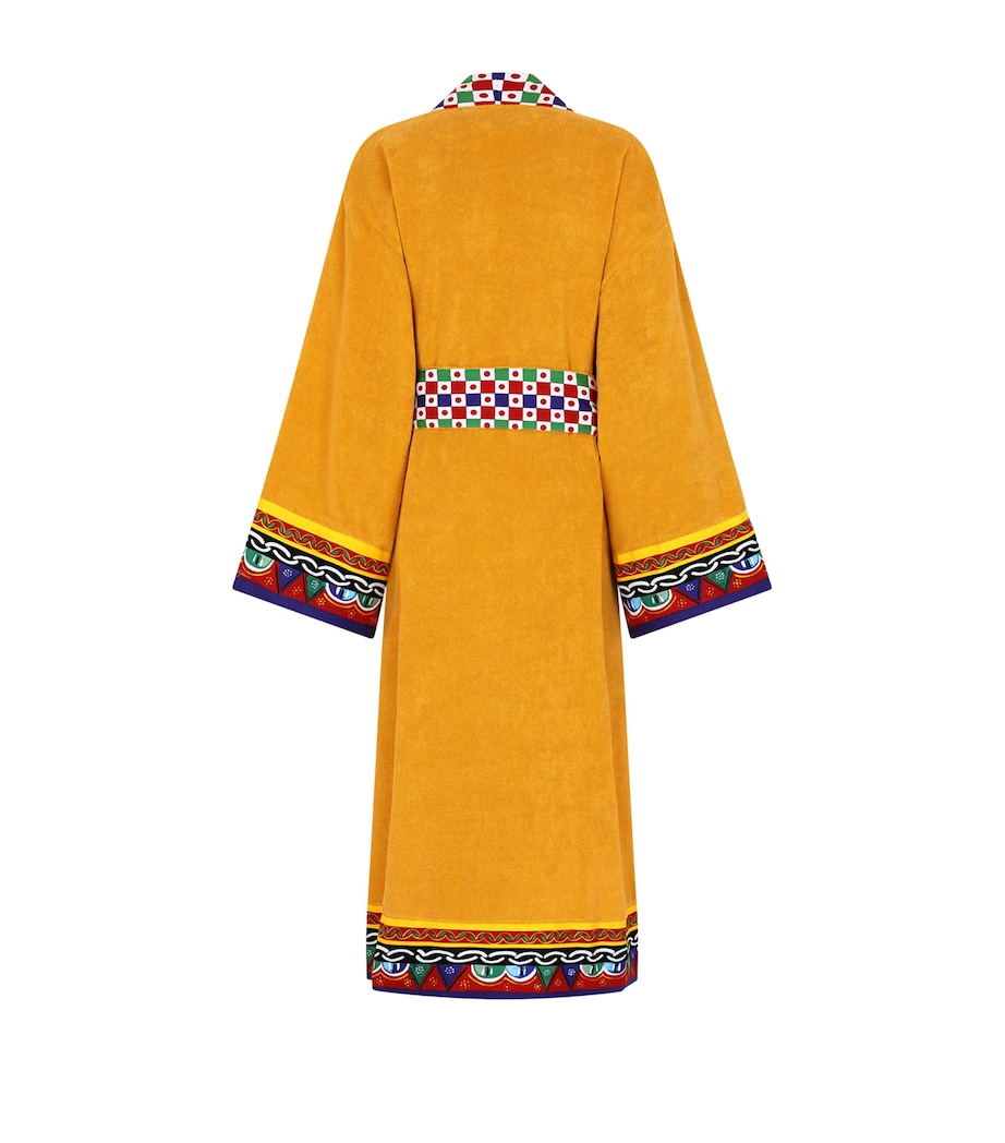 Terry Cotton Caretto Robe UC013 GIALLO Image 2