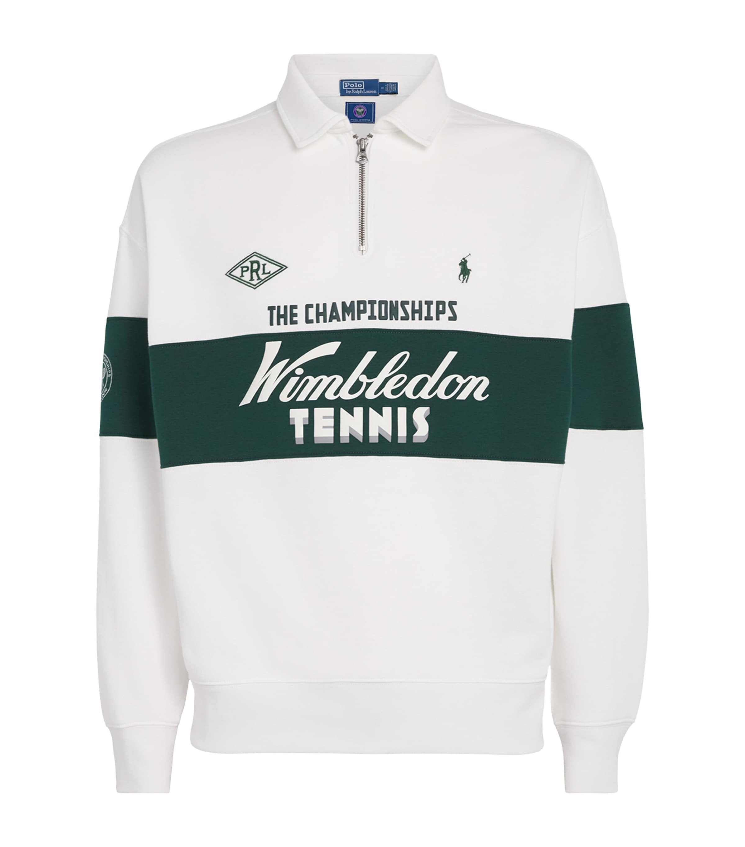 Polo Ralph Lauren White x Wimbledon Cotton Quarter-Zip Sweatshirt 