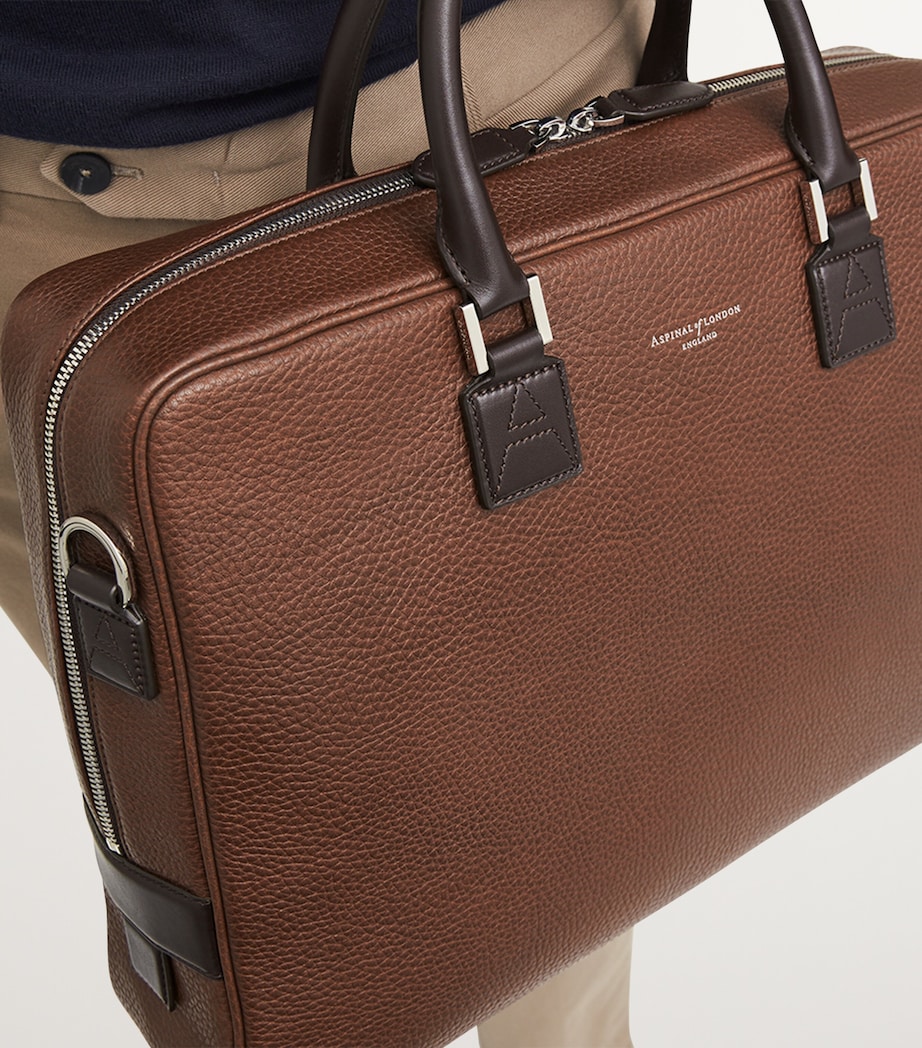 Leather Mount Street Briefcase Bag TOBACCO Image 2
