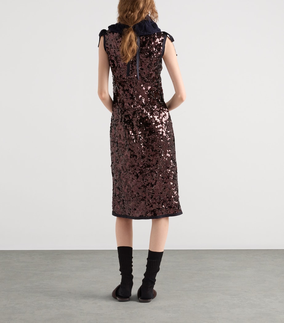 Sequinned Midi Dress F0051 Image 5