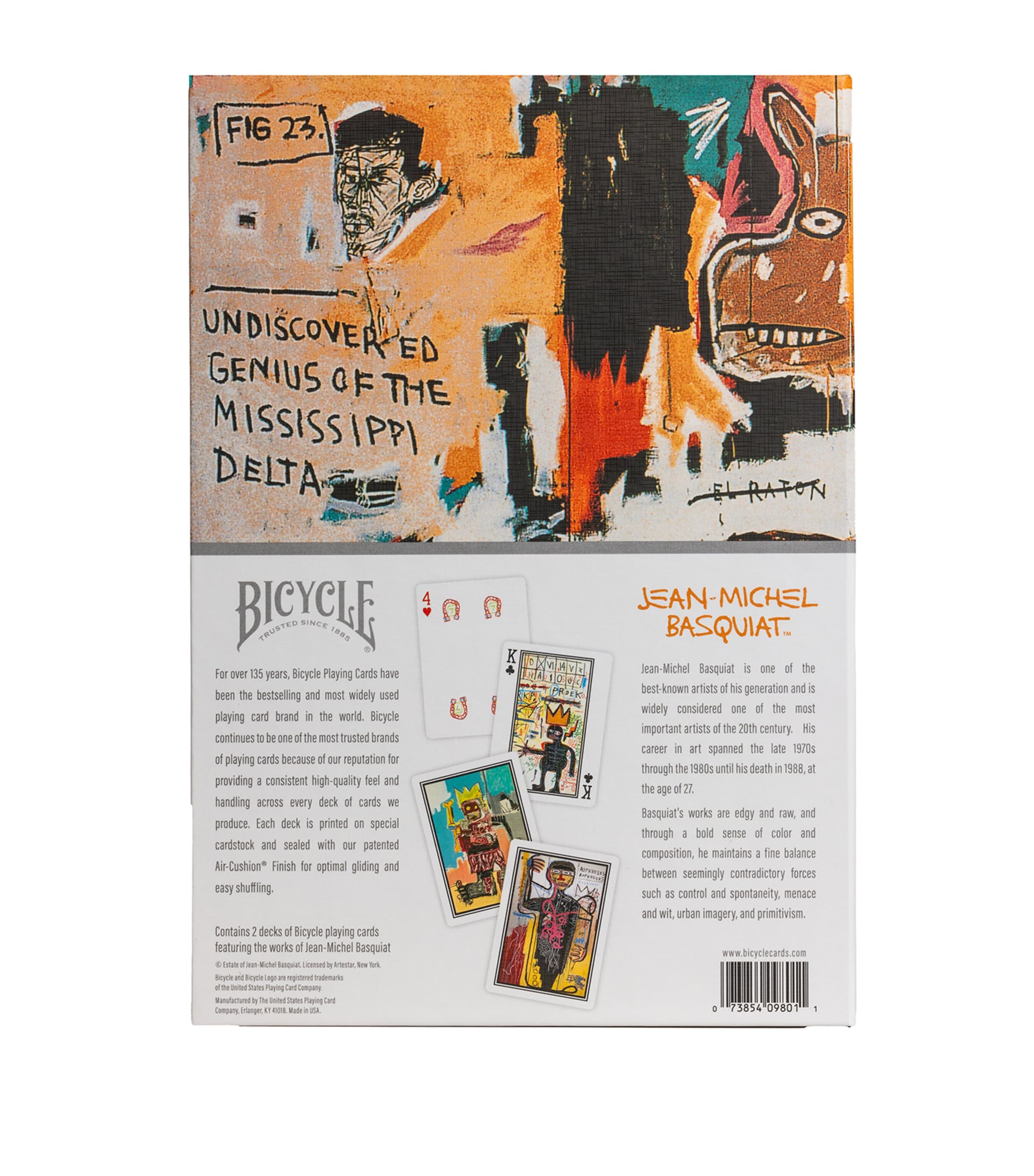 BICYCLE Artist Series Jean-Michel Basquiat Playing Cards White Image 2