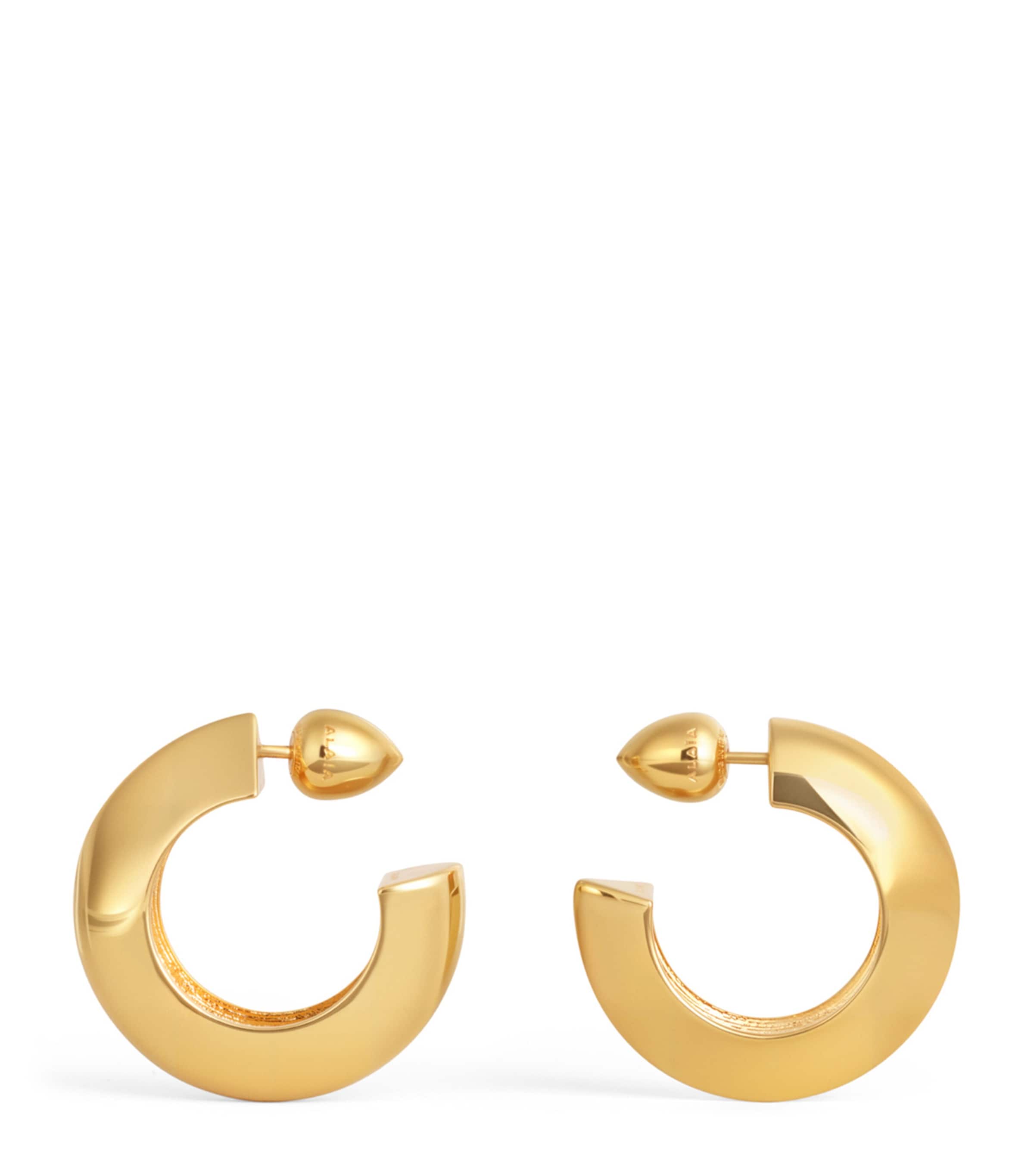 Alaïa Edge Hoop Earrings Yellow Gold Metals Image 1