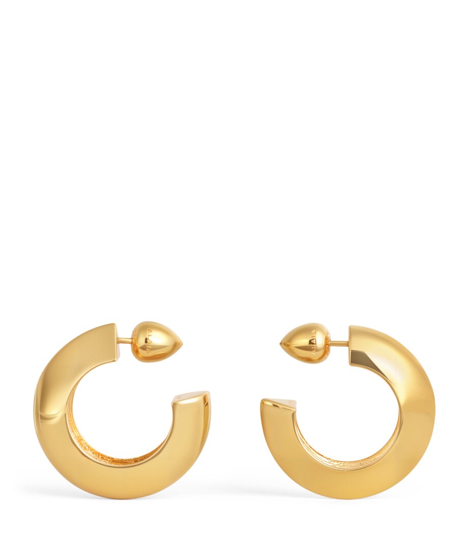 Alaïa Edge Hoop Earrings Yellow Gold Metals Image 1
