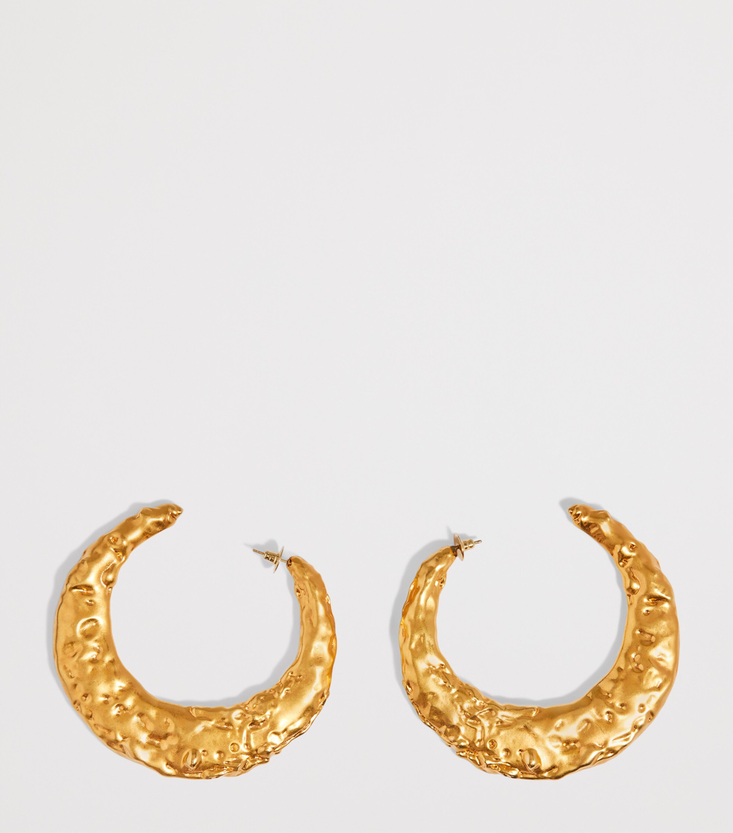 Schiaparelli Mother-of-Pearl Hoop Earrings Gold Image 3