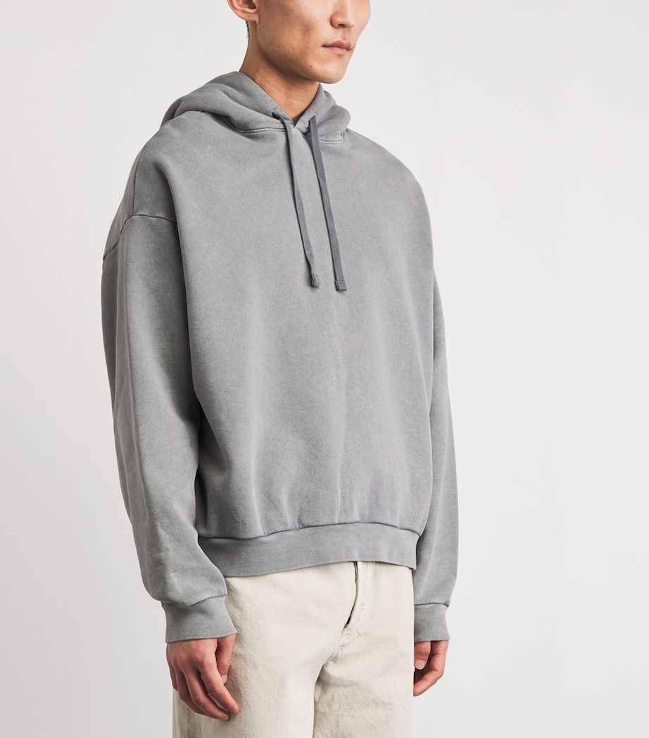 AGOLDE Mens Cotton Salford Hoodie Counter Faded Blk Image 4