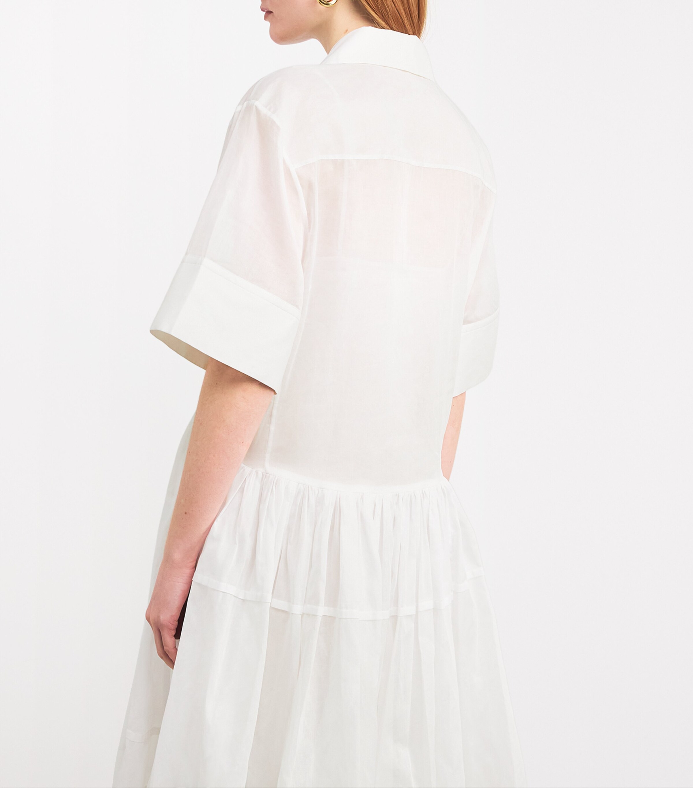 ワンピース JIL SANDER Woman Dress White J02CT0505J20249 100 Jil Sander Virgin Wool Plunging Neckline Midi Dress women