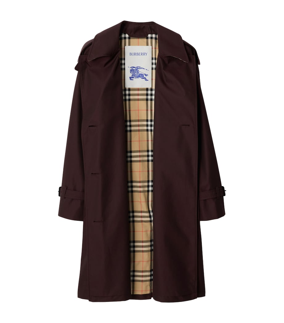 Mid-Length Castleford Trench Coat MAHOGANY RED Image 6