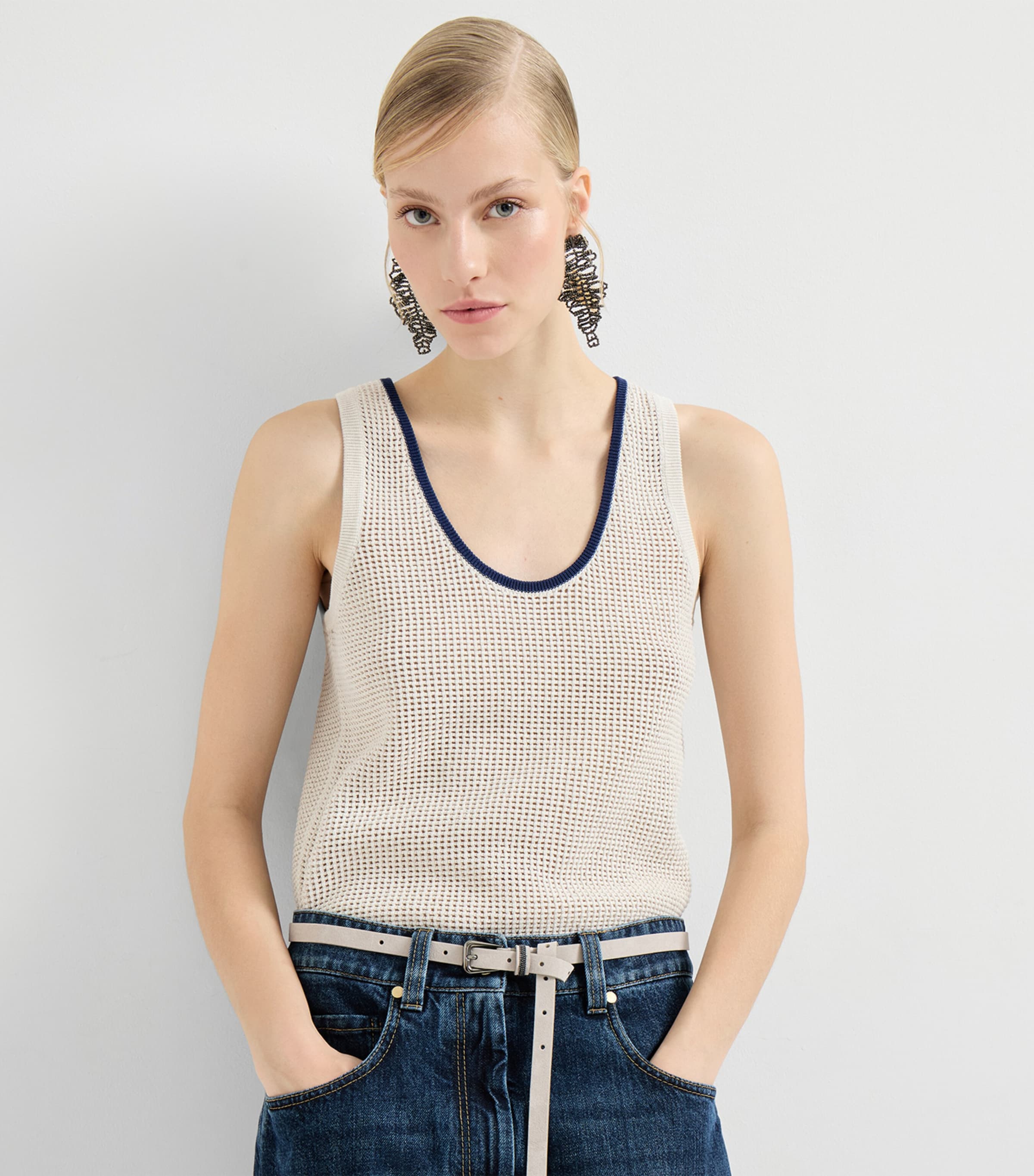 Knitted Sleeveless Top CYF11 Image 2