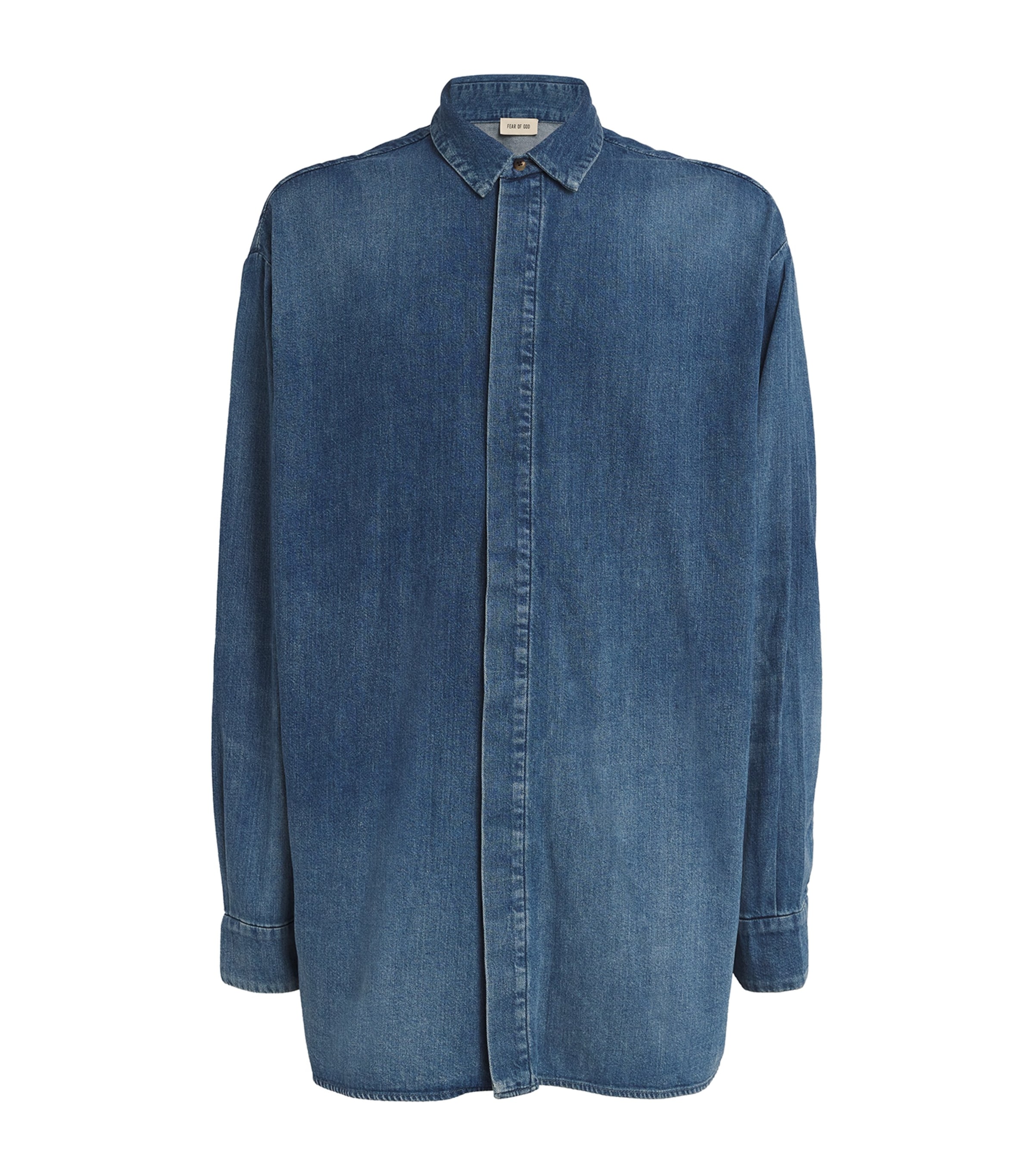 Fear Of God Japanese Denim Shirt In Blue